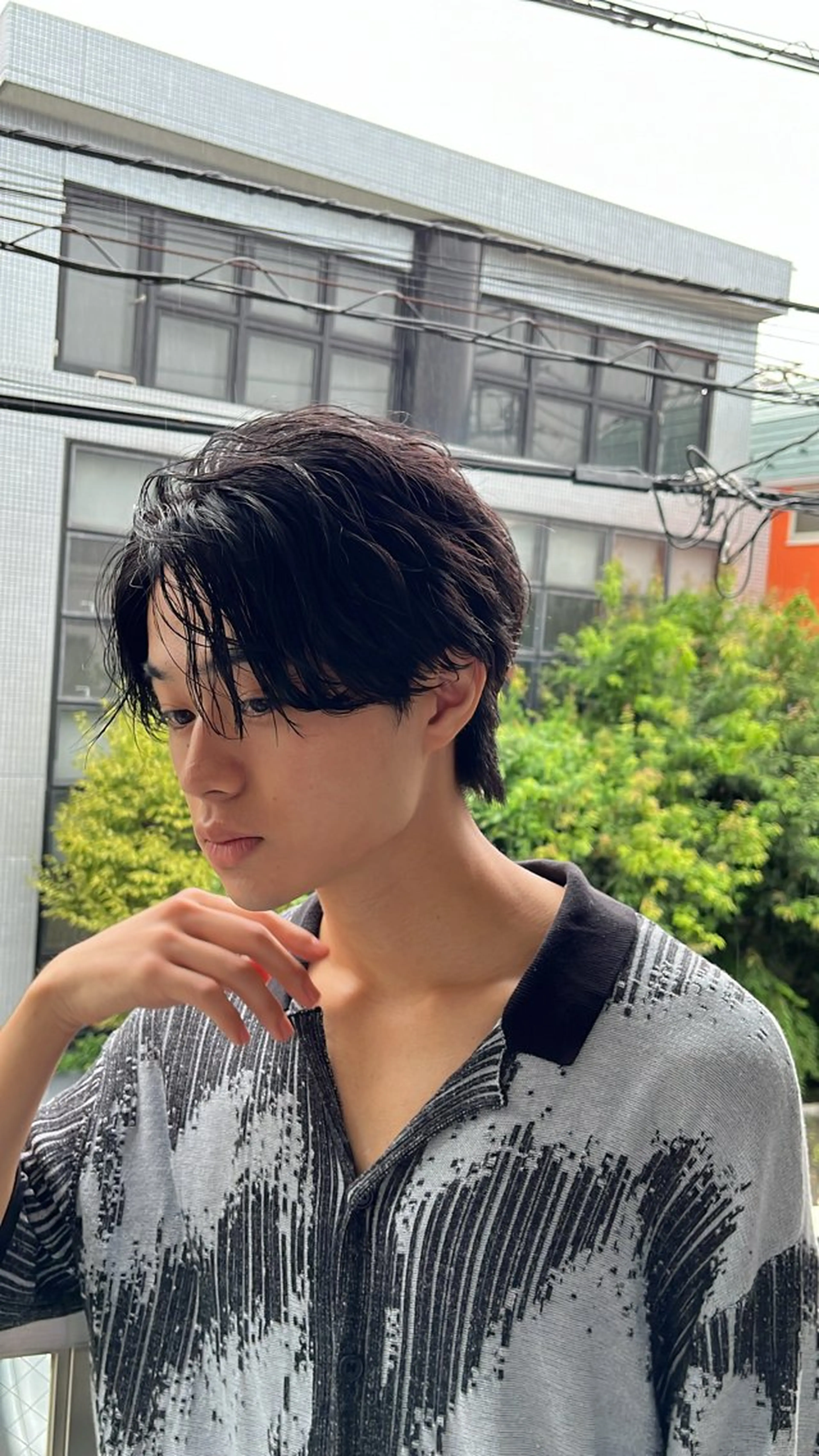 ショート パーマ メンズ カット パーマ トリートメント ヘッドスパ ヘアセット gallica表参道 副店長/佐藤翼のヘアスタイル