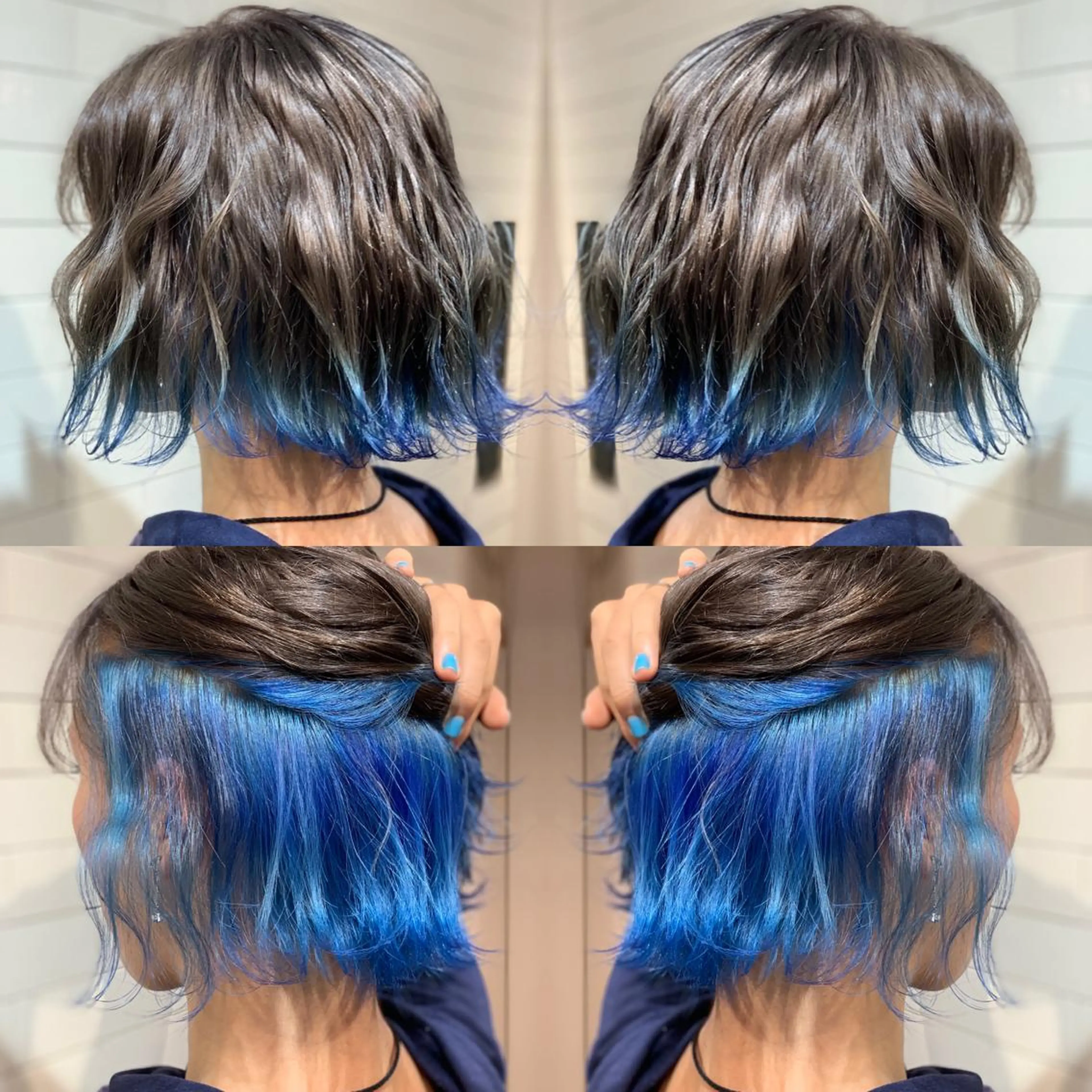 ショート カラー ヘアアレンジ ヘアカラー トリートメント 髪質改善×ハイトーン 中田啄也のヘアスタイル