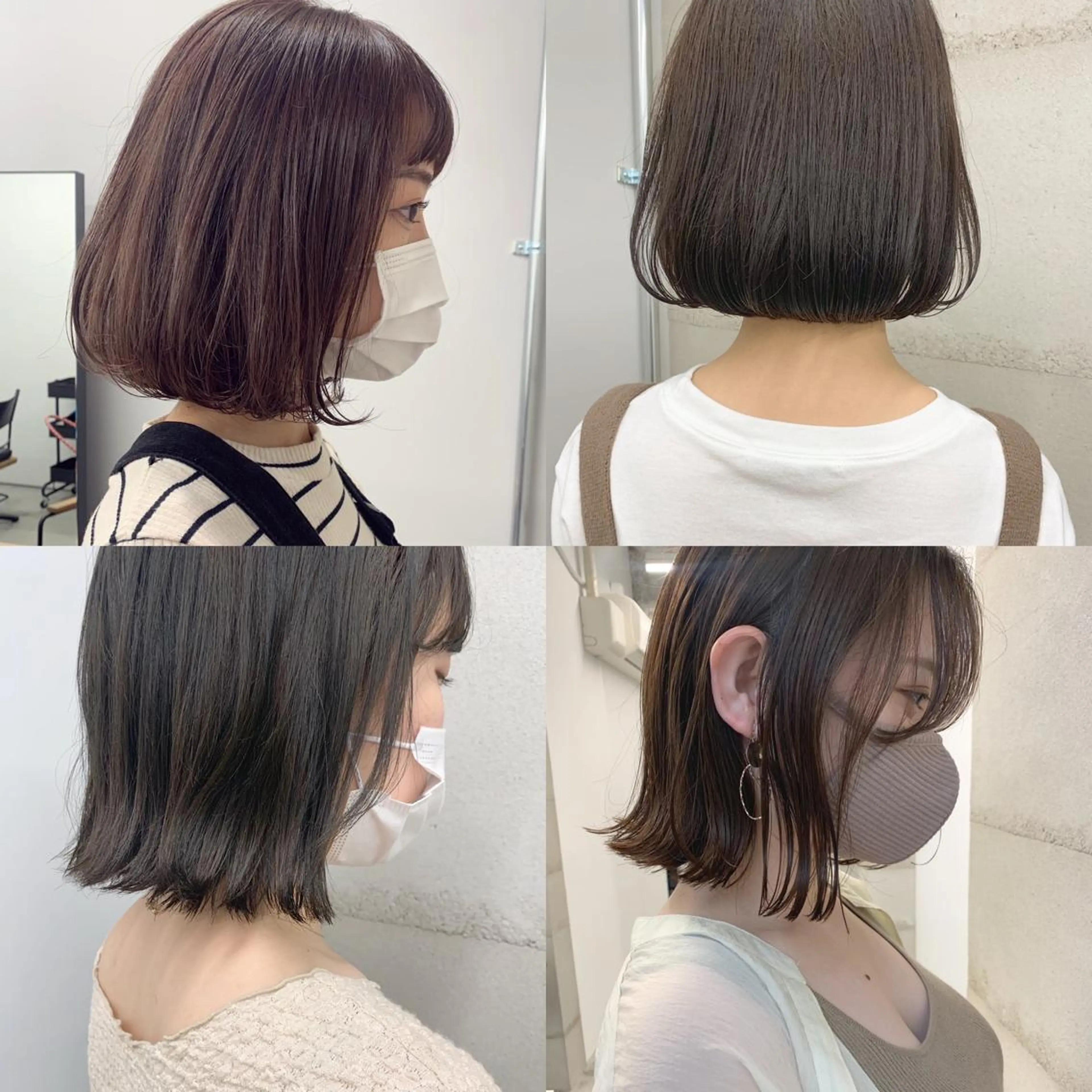 ショート カラー 透明感/オリーブ/ グレージュ/YUKAのヘアスタイル