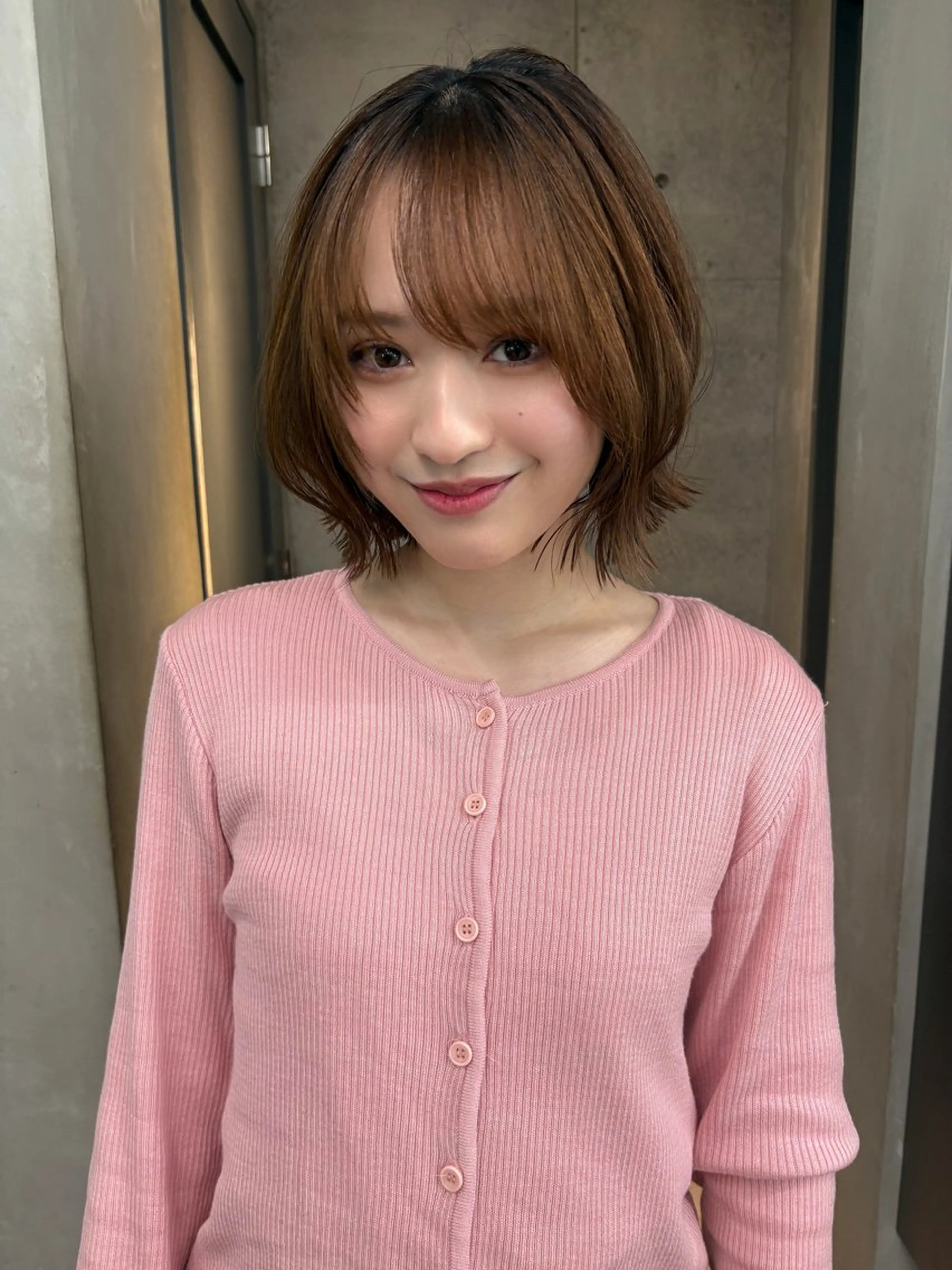 ショート カラー カット ヘアカラー レイヤー/柔色 カラー/SAkiのヘアスタイル