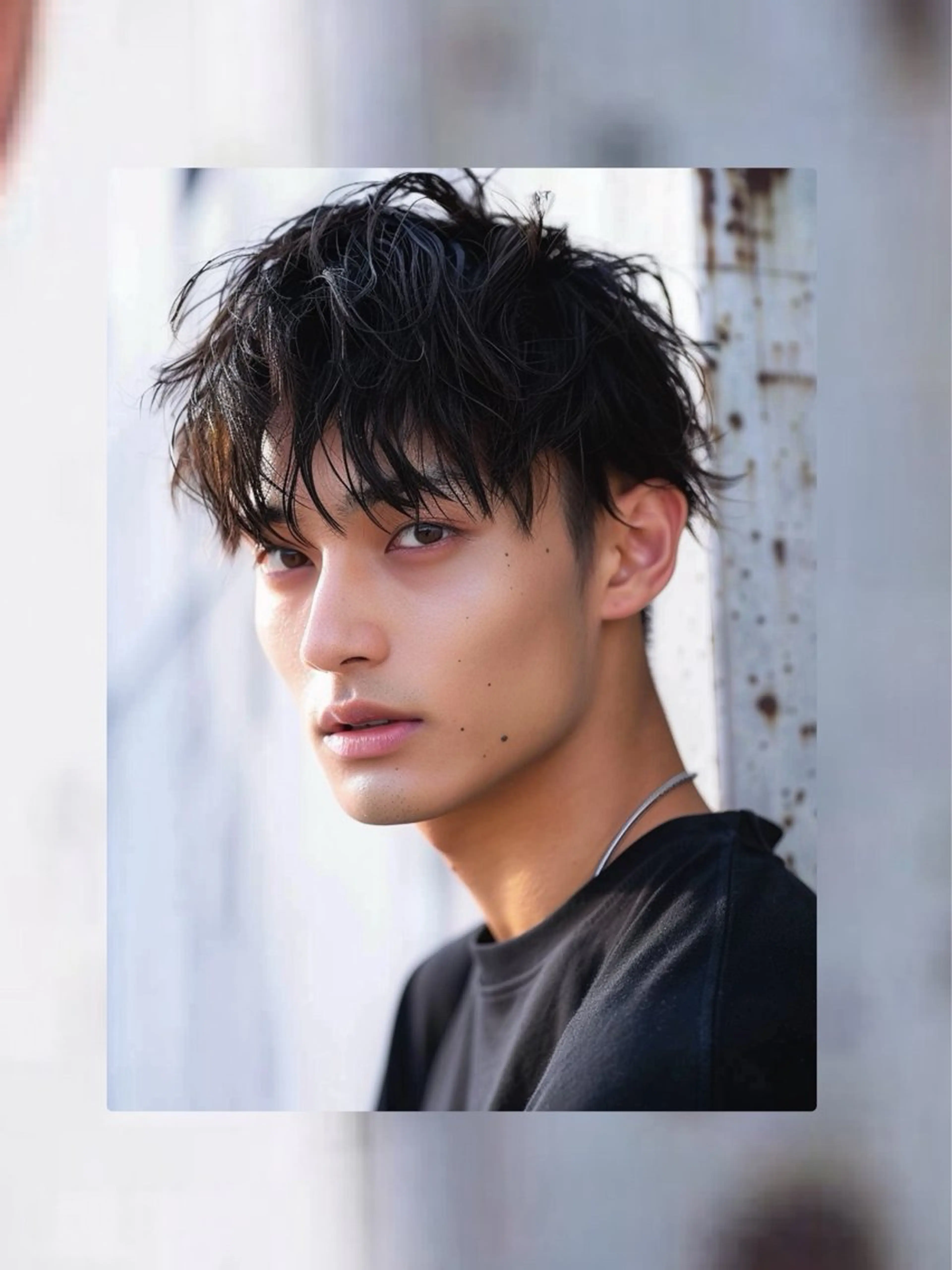 メンズ カット うる艶ワンカラー/ 似合わせ 中野拓侍のヘアスタイル