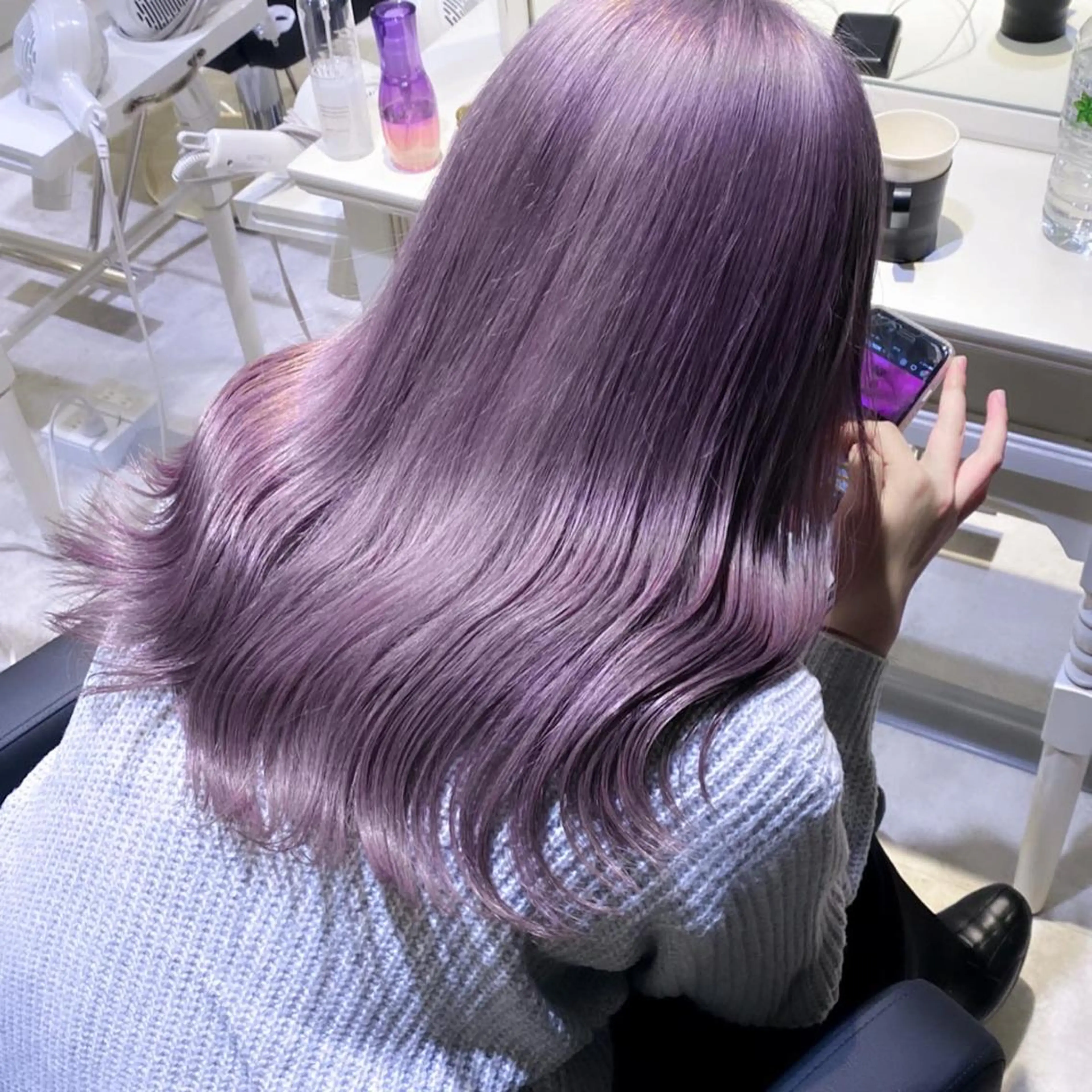 ミディアム カラー THESALONS所属・🤍ブリーチカラー /寄田龍樹🤍のヘアスタイル