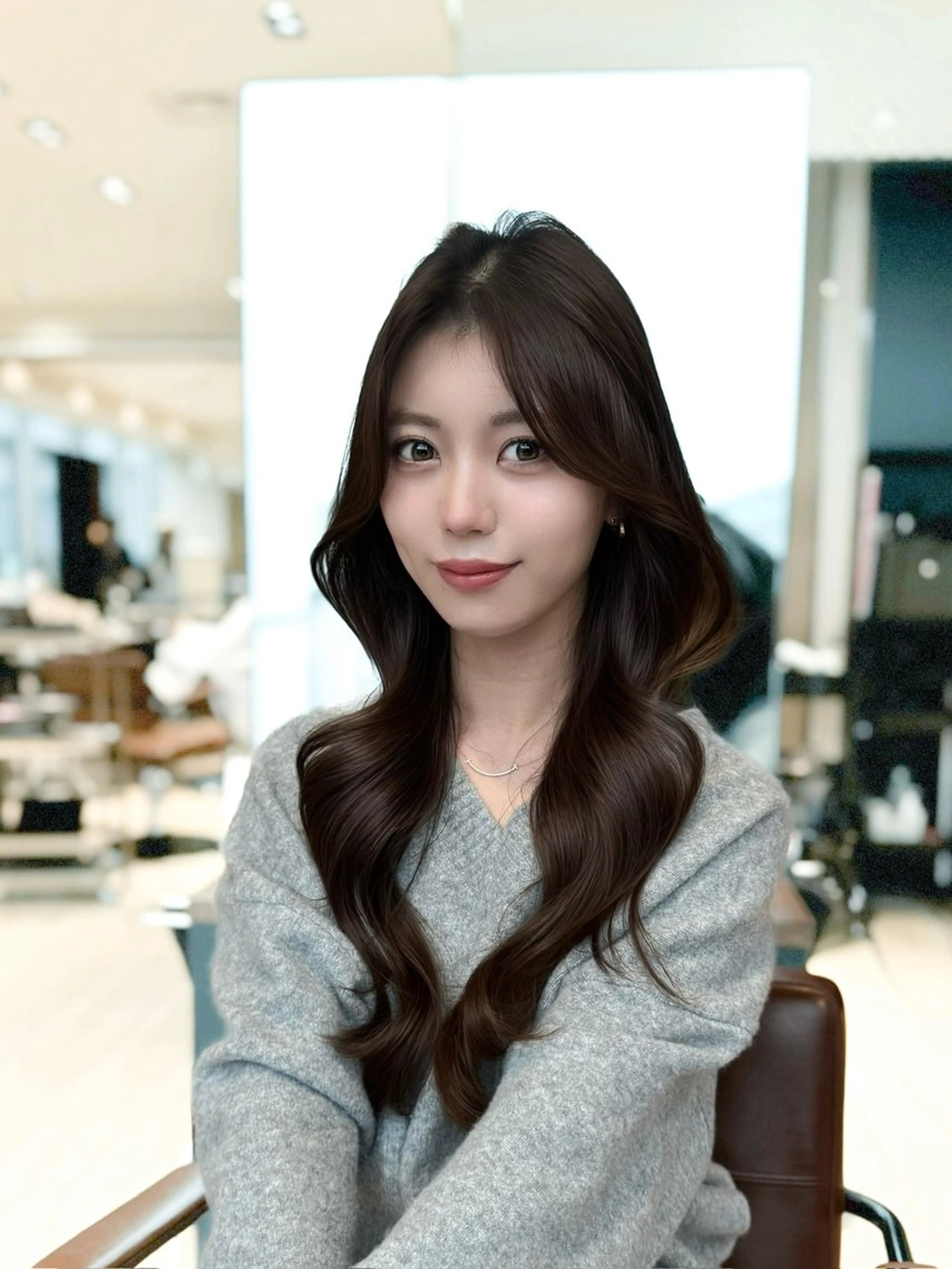 セミロング カラー ヘアアレンジ 最小顔周り&レイヤー 特化/池袋/kokiのヘアスタイル