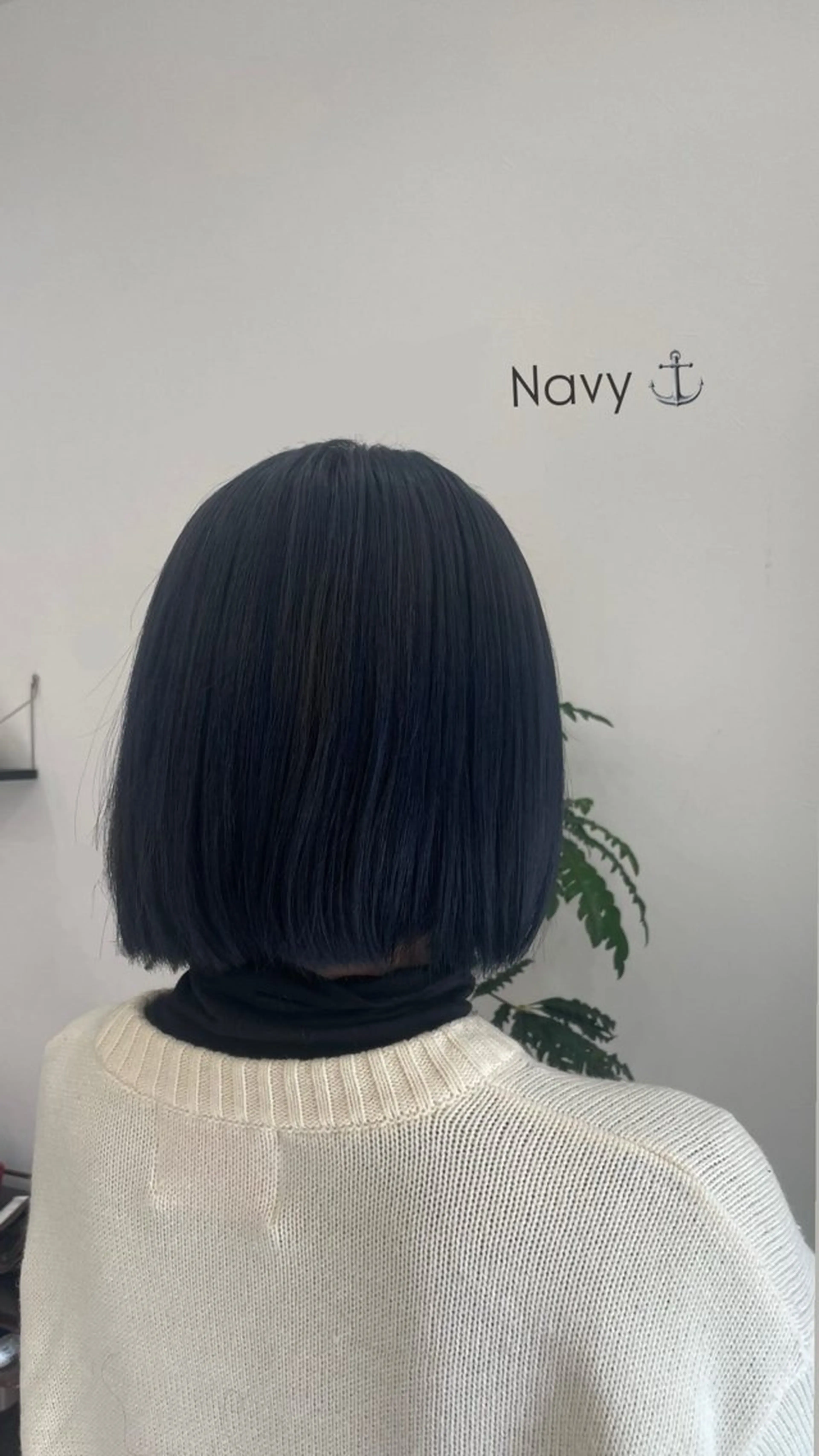 ミディアム カラー ネイビーカラー hair terrace M所属・郡山/透明感カラー /馬場アンドレアのヘアスタイル