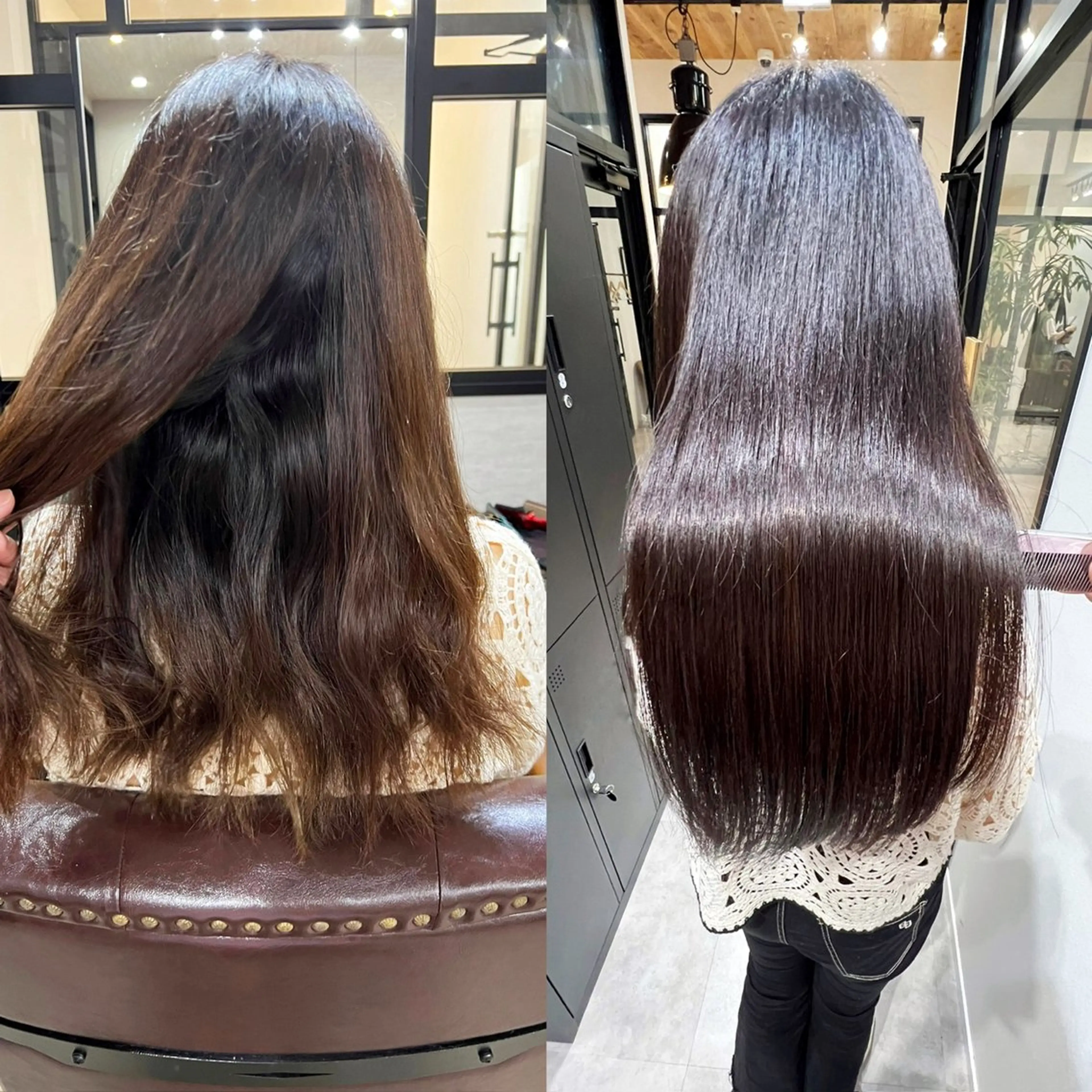 ロング 髪質改善 縮毛矯正 酸性ストレート Deseo 髪質改善 店長🫧ダイトのヘアスタイル