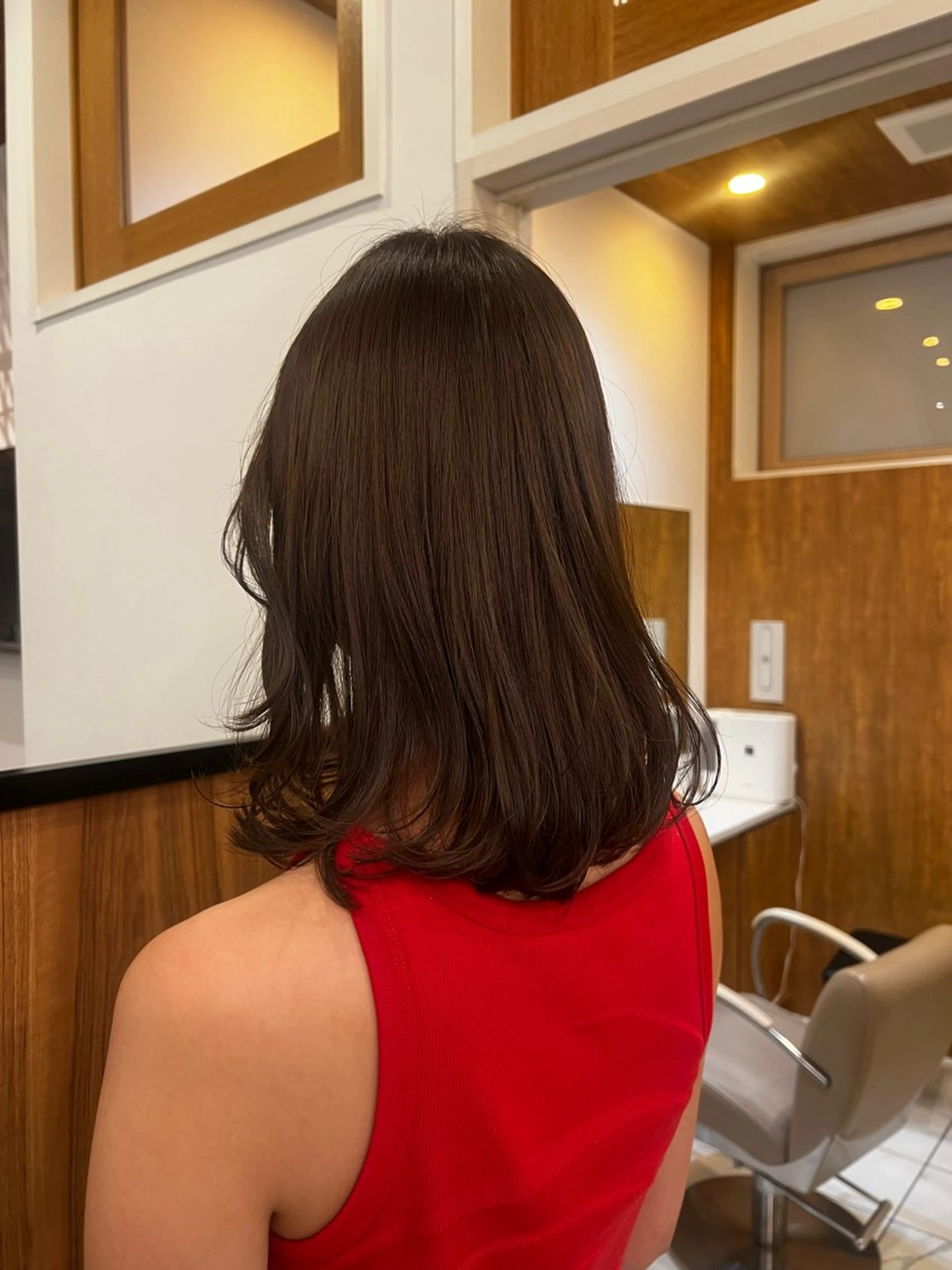 ミディアム カラー ヘアカラー トーンアップ🦢 ユメのヘアスタイル