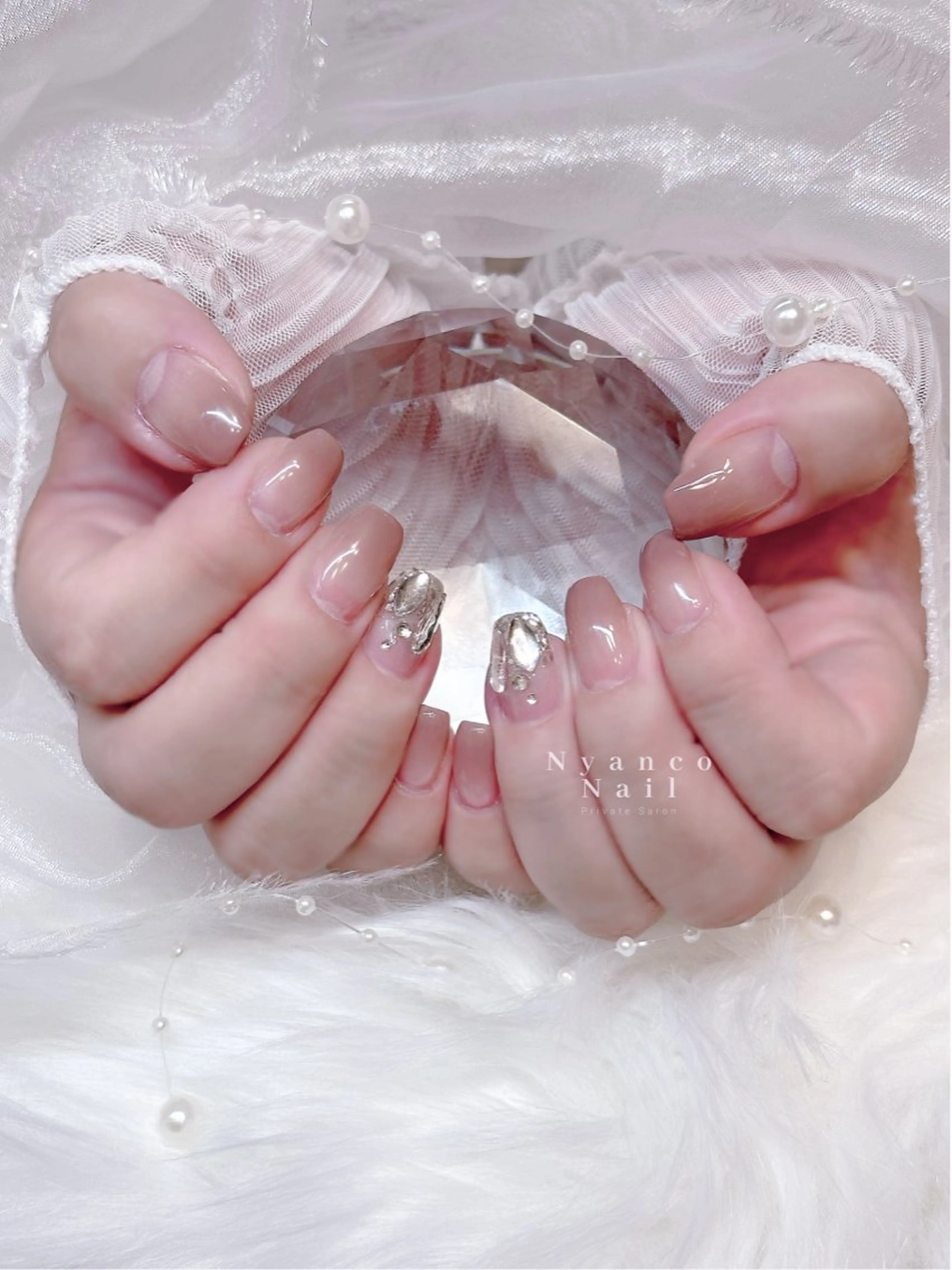 ネイル ジェルネイル グラデーション 夏ネイル ワンホンネイル Nyanco Nailのネイルデザイン