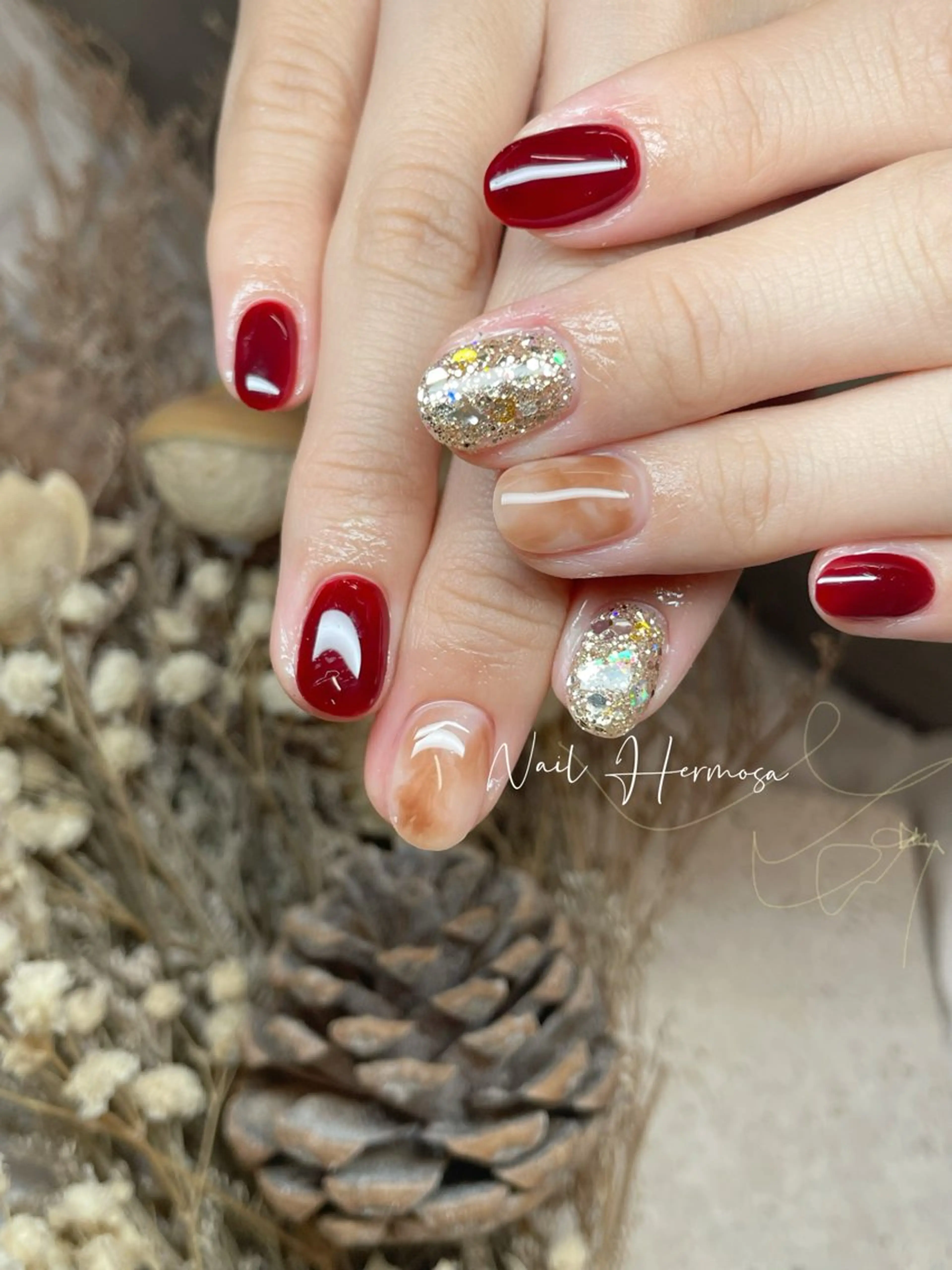 ネイル 長さ出し フラッシュネイル フットネイル ジェルネイル マグネットネイル ハンドネイル ネイル エルモサのネイルデザイン