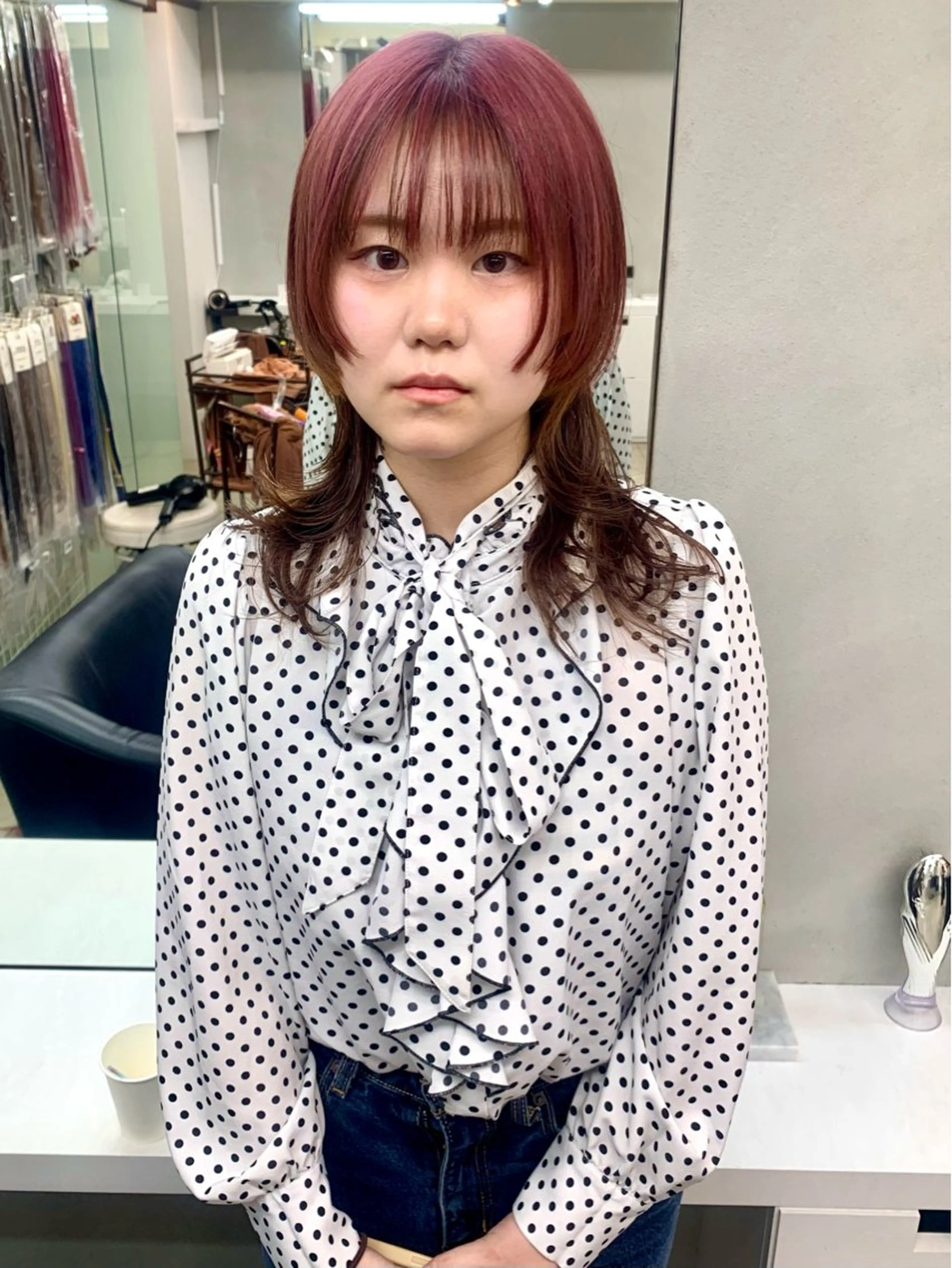 ミディアム カラー ヘアアレンジ ヘアカラー トリートメント 個性爆弾💣 ダブルカラー/ゆかのヘアスタイル