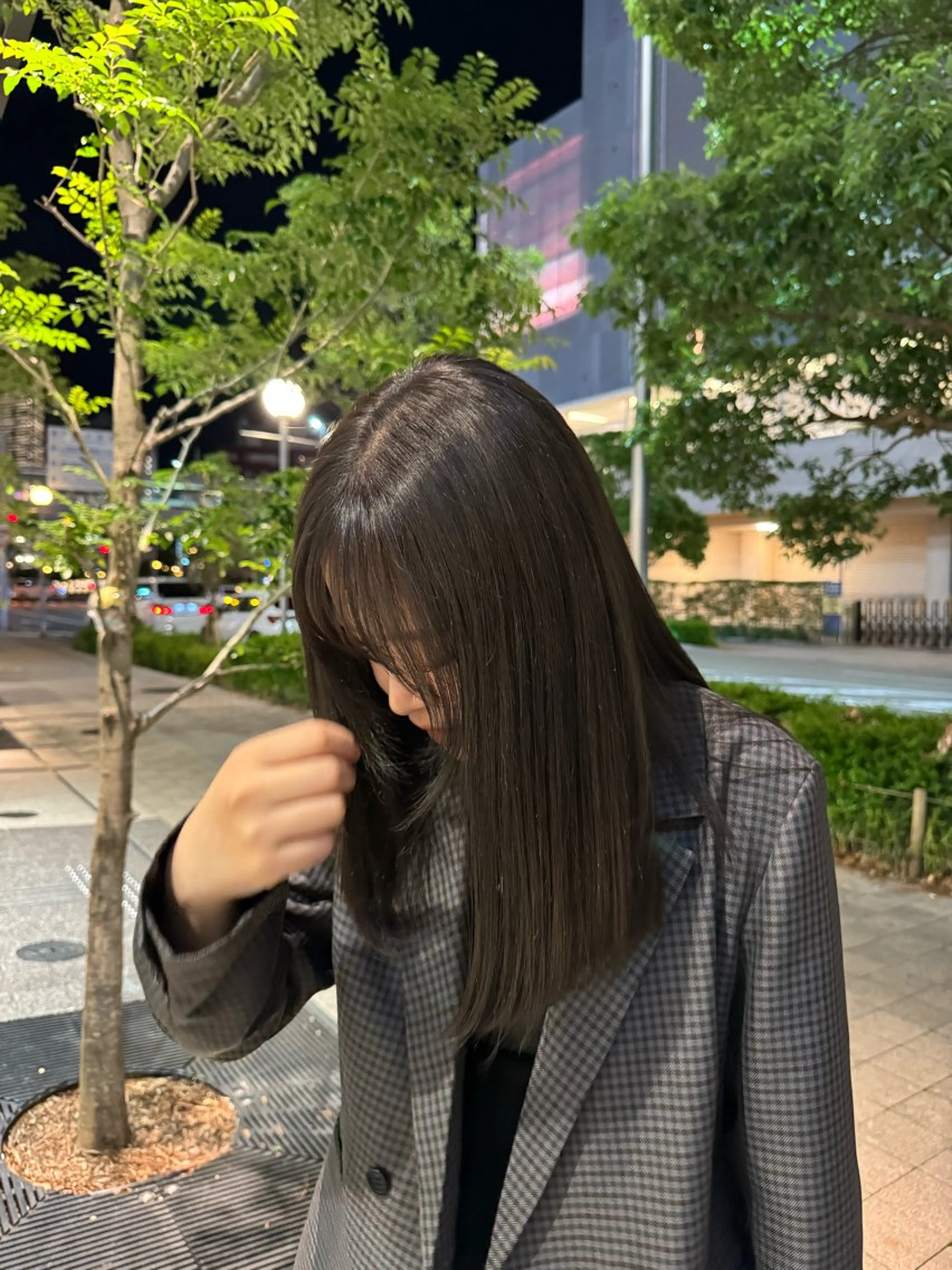 ミディアム 林 美佑のヘアスタイル