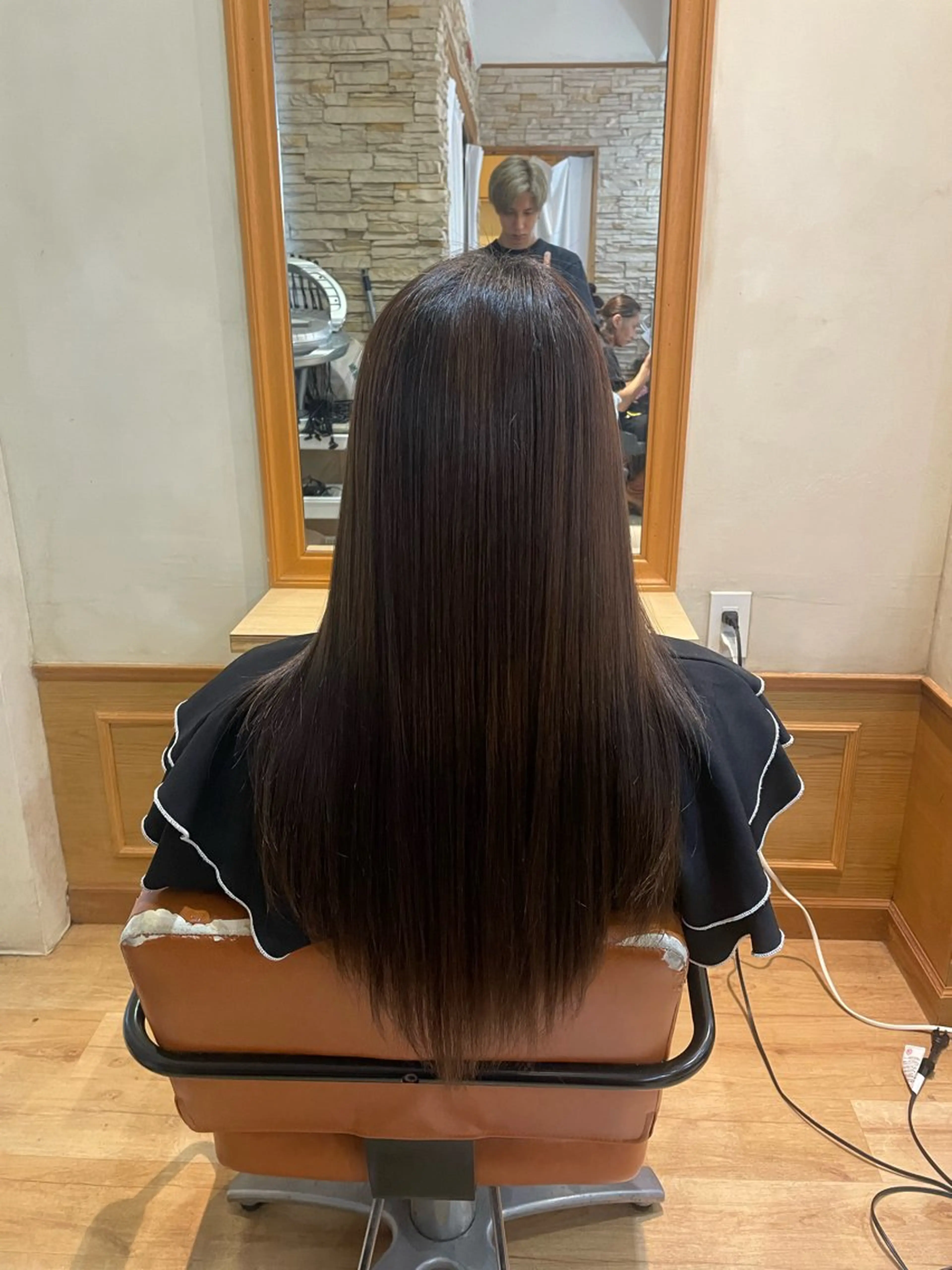 ロング 縮毛矯正 Agu hair ferdi 千歳烏山店所属・⚡️カネコ マサフミ⚡️のヘアスタイル