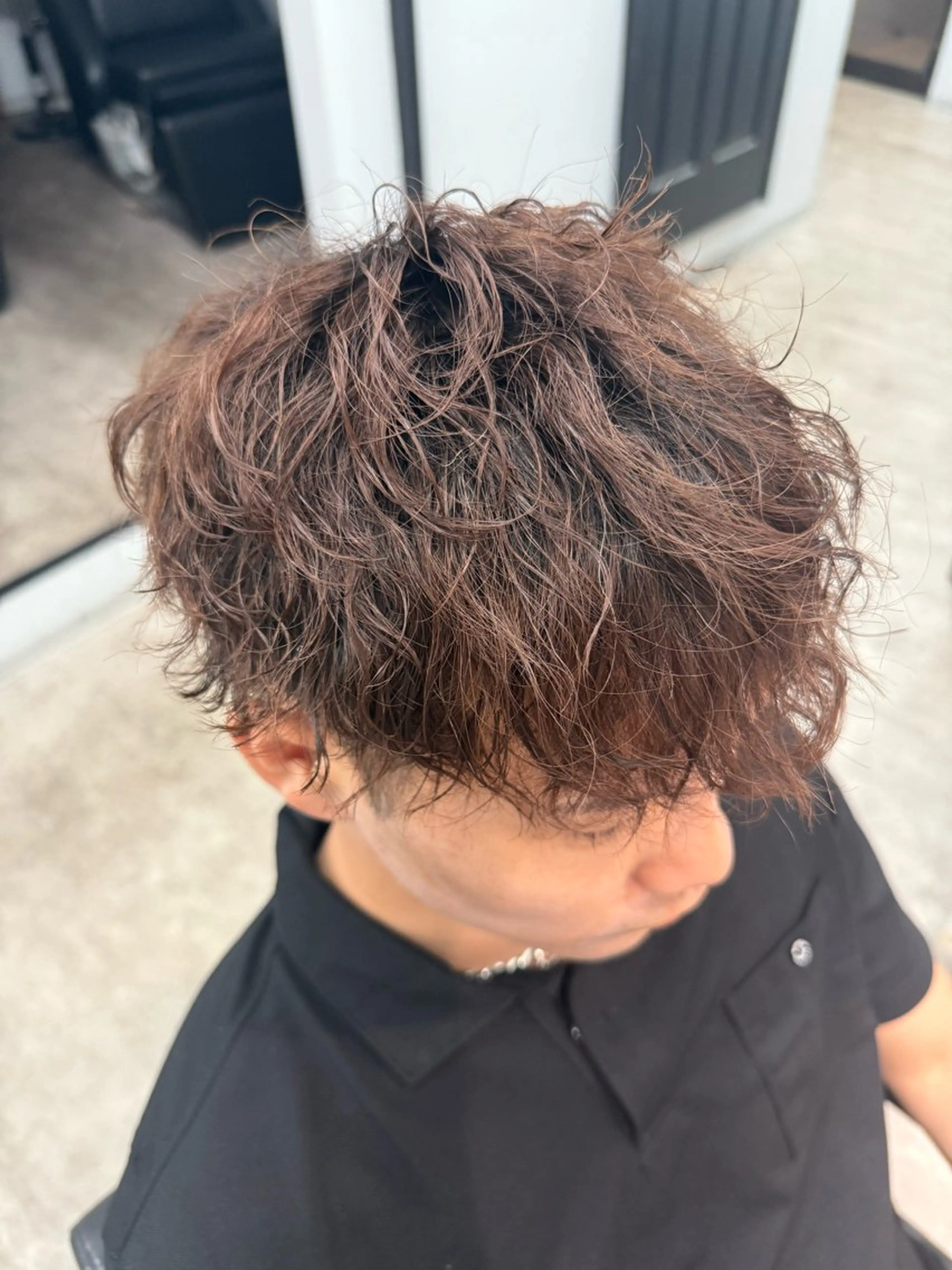 ショート パーマ ヘアセット 海老澤 玲二のヘアスタイル