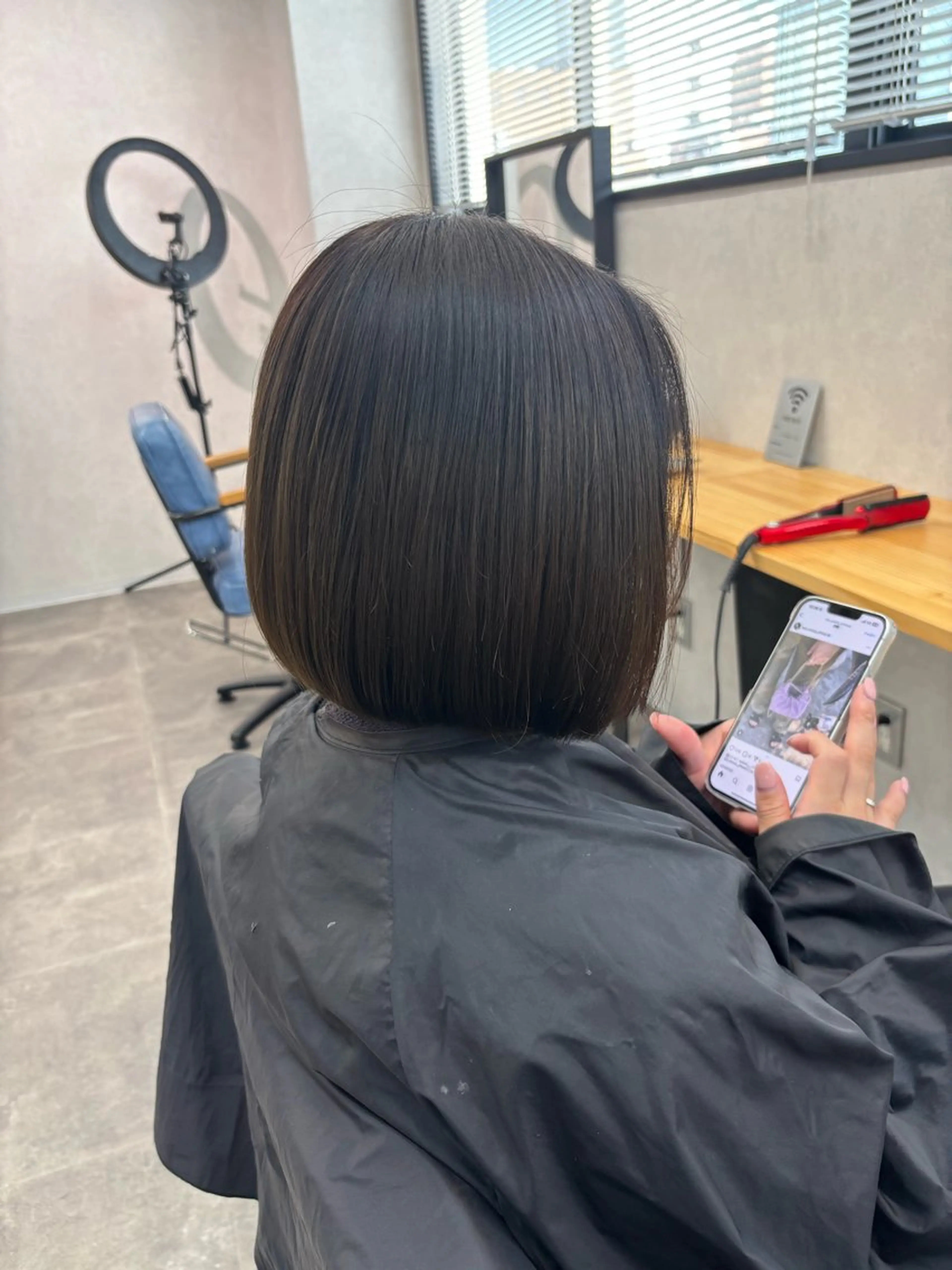 ミディアム ボブ カット エクステ/ハイトーン /ミサキのヘアスタイル