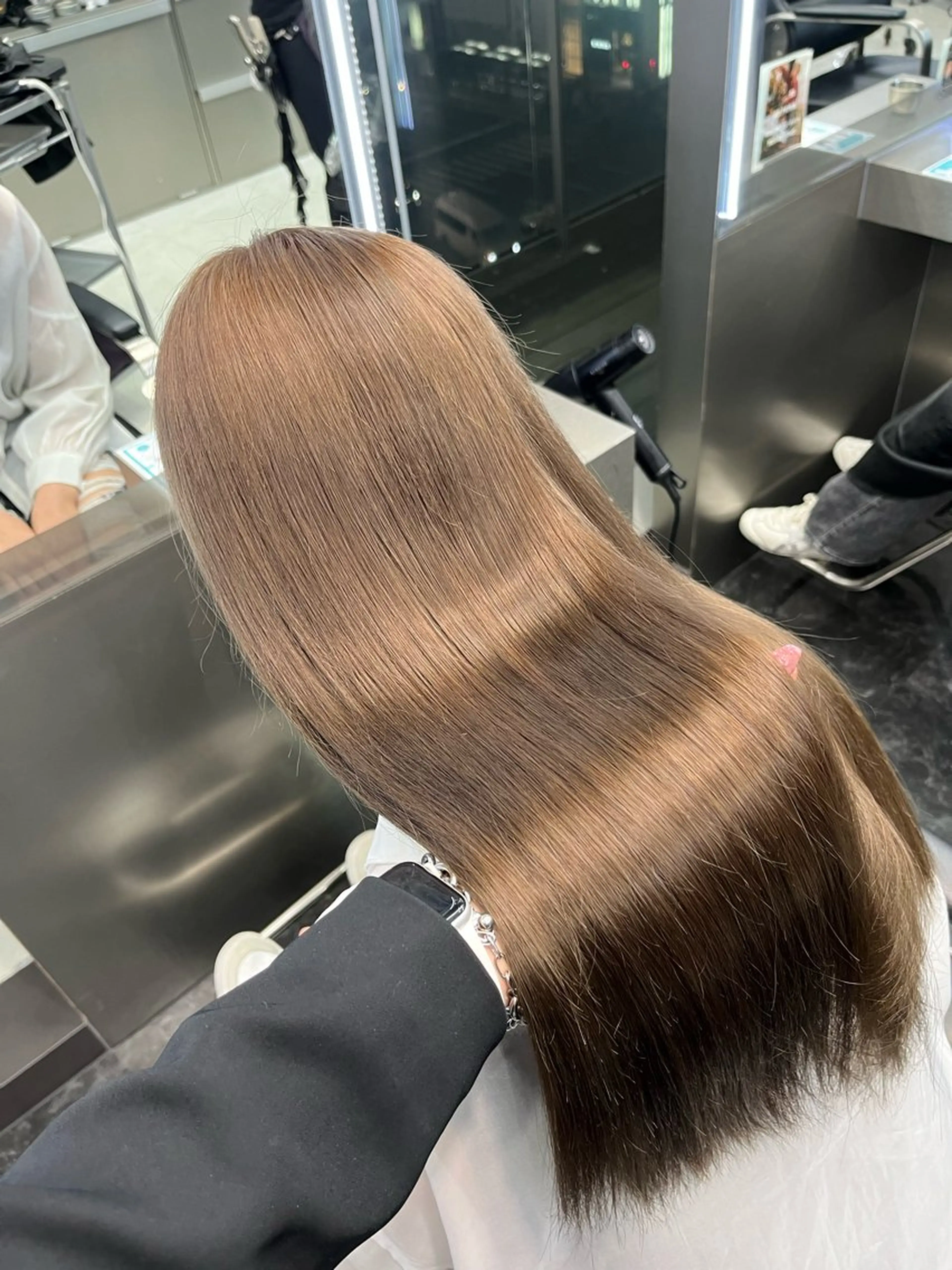 セミロング カラー ヘアアレンジ ヘアカラー トリートメント ヘアセット ハイトーン/透明感 髪質改善/rinaのヘアスタイル