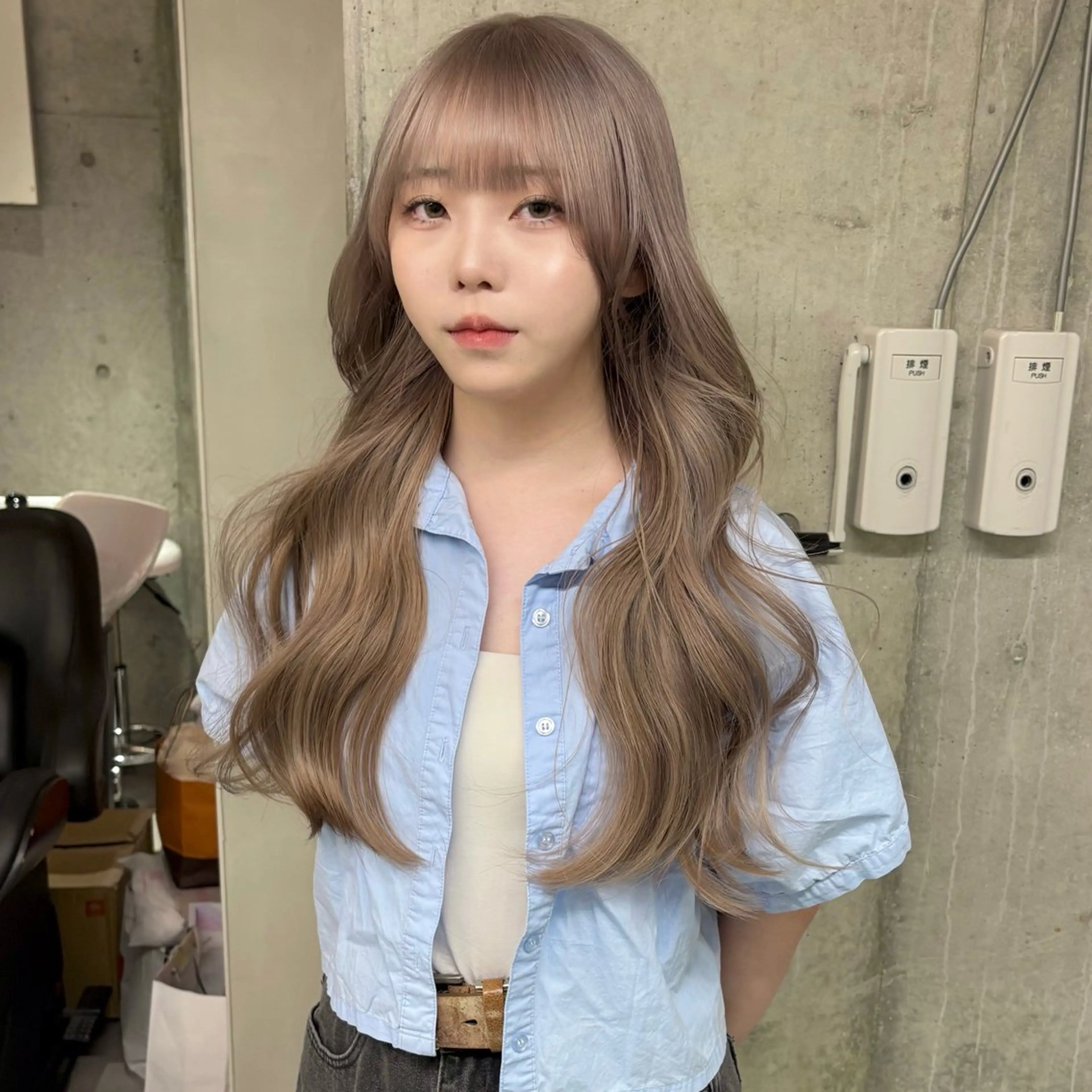 ロング カラー ヘアカラー トリートメント ツヤハイトーン/ レイヤー💫mayuのヘアスタイル