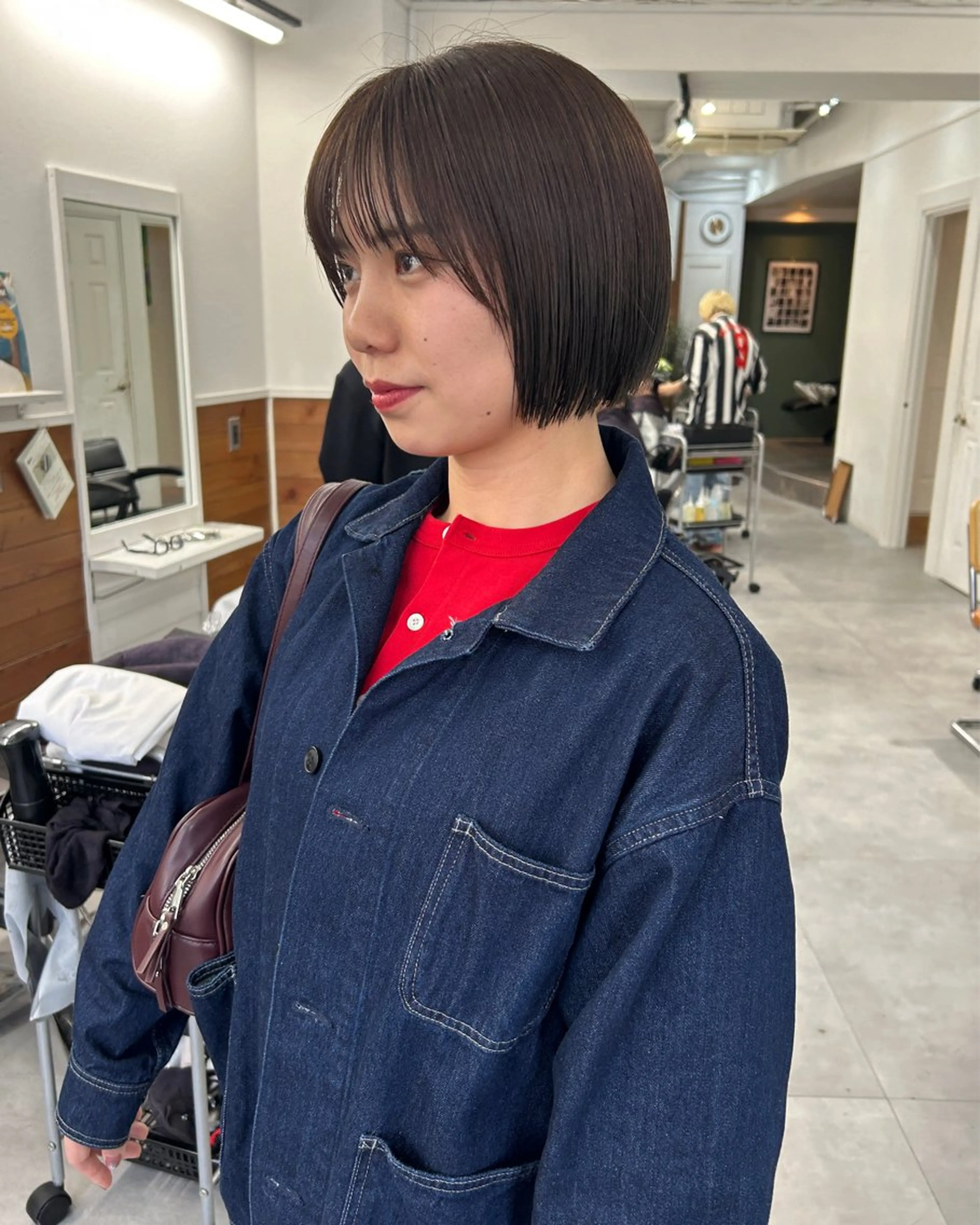 ショート カラー レイヤーボブ/ 艶カラー/サナ🌼のヘアスタイル