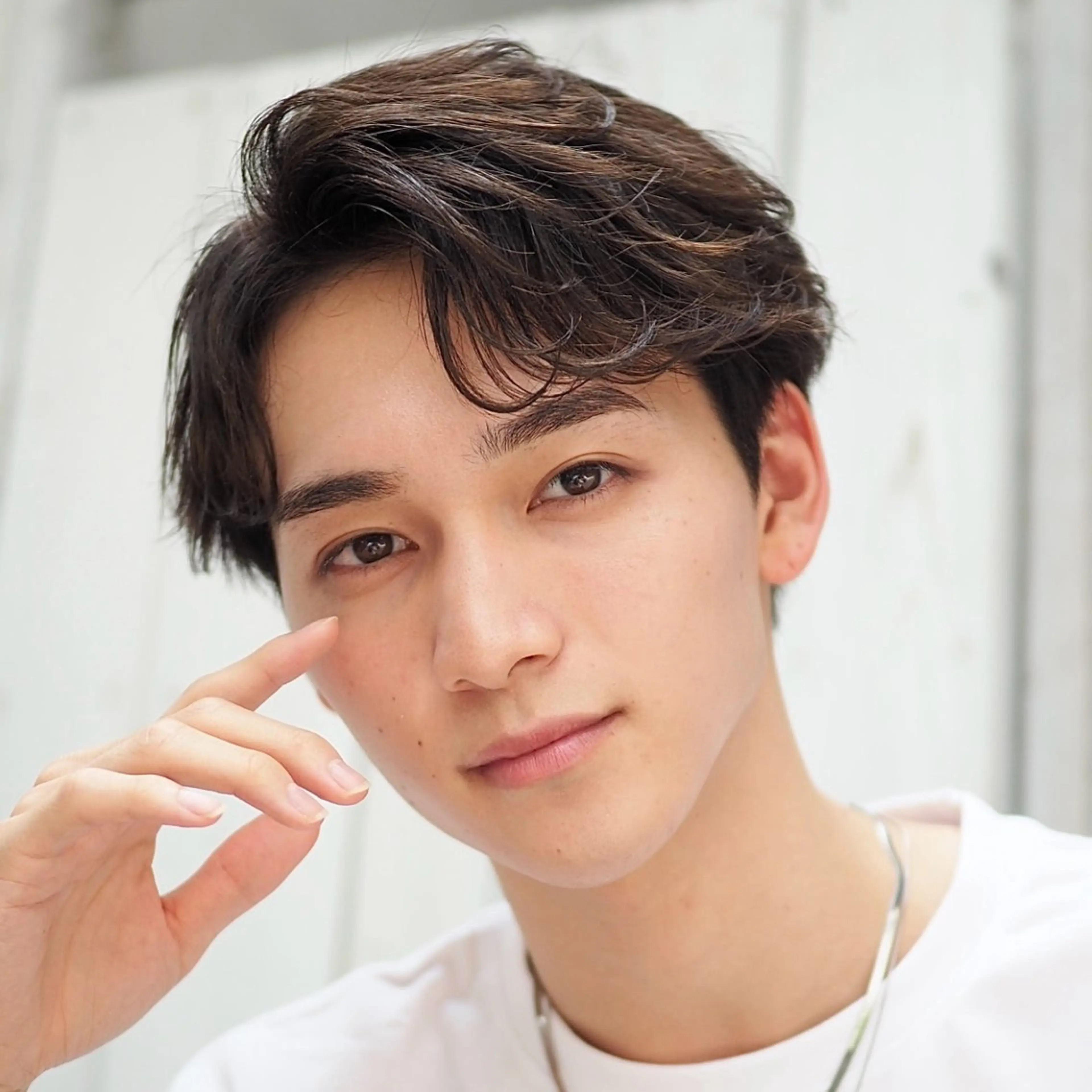 🌿【人気No.1】メンズカット＋フェザーパーマorシャドウパーマ✂︎眉毛カット付き¥16500→¥10780の写真