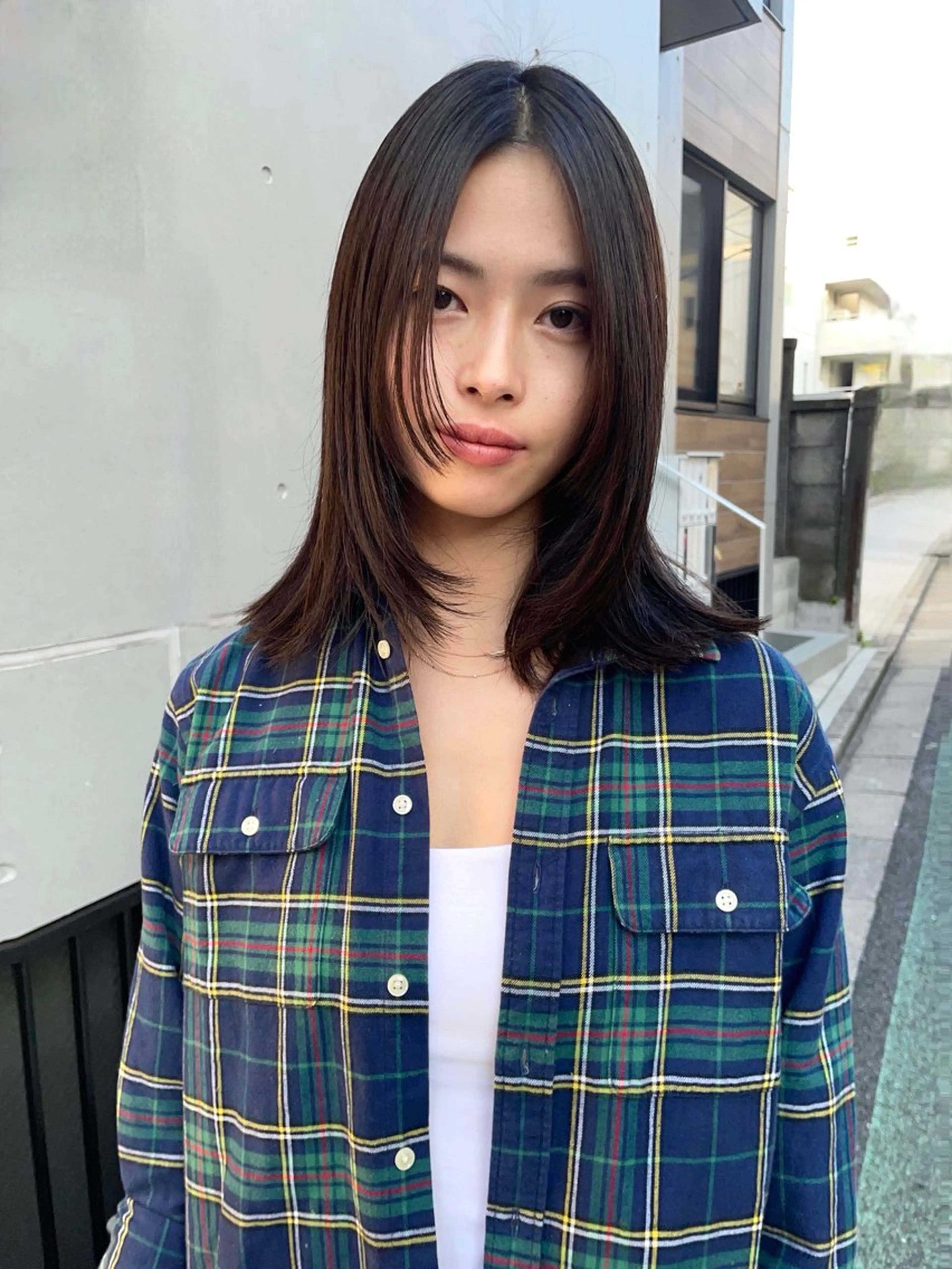 ミディアム レイヤーカット 森田 博樹のヘアスタイル