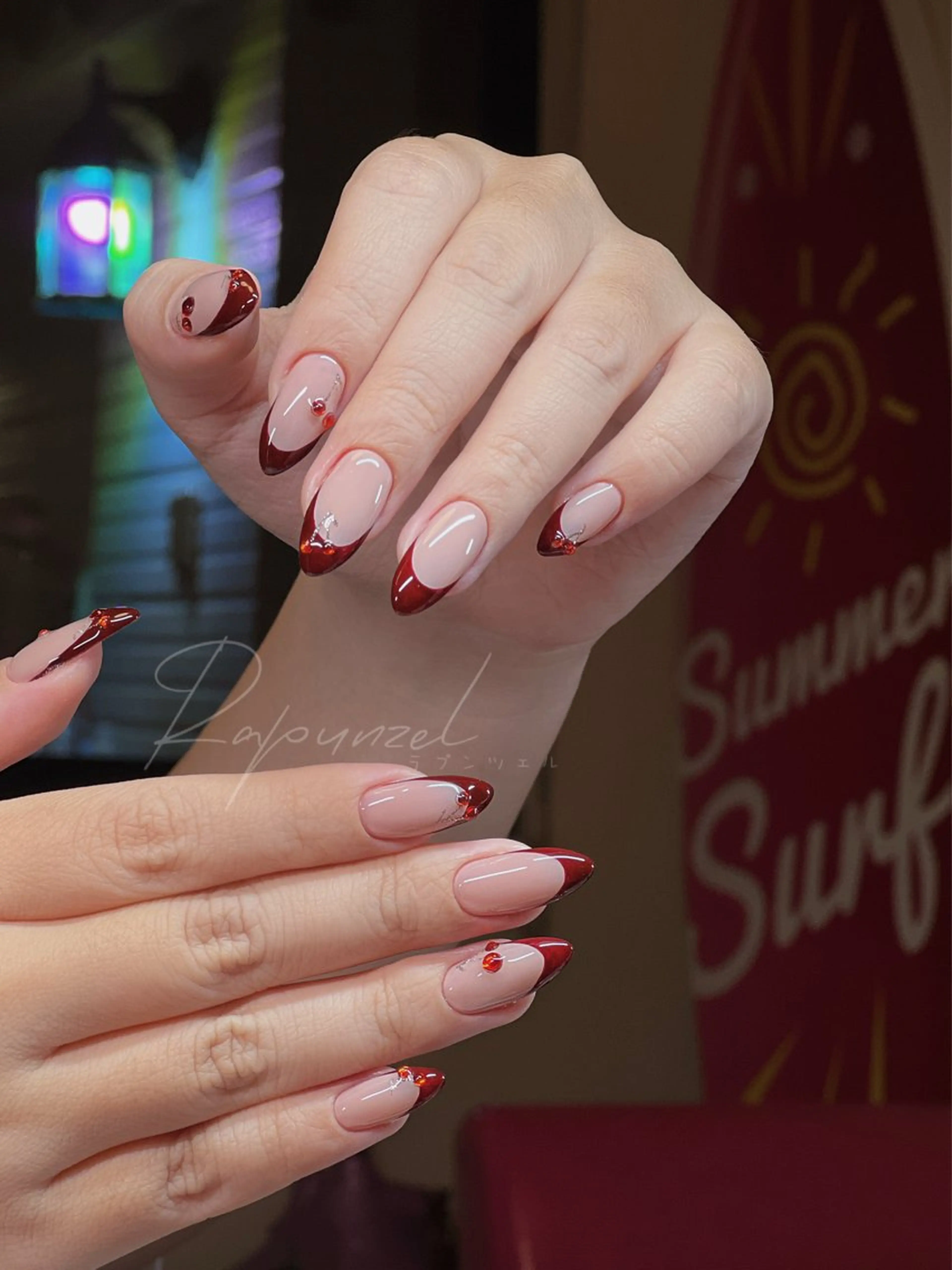 メンズ ネイル アートネイル フレンチネイル ジェルネイル キラキラネイル パラジェル ハンドネイル Bloom スカルプ専門店のネイルデザイン