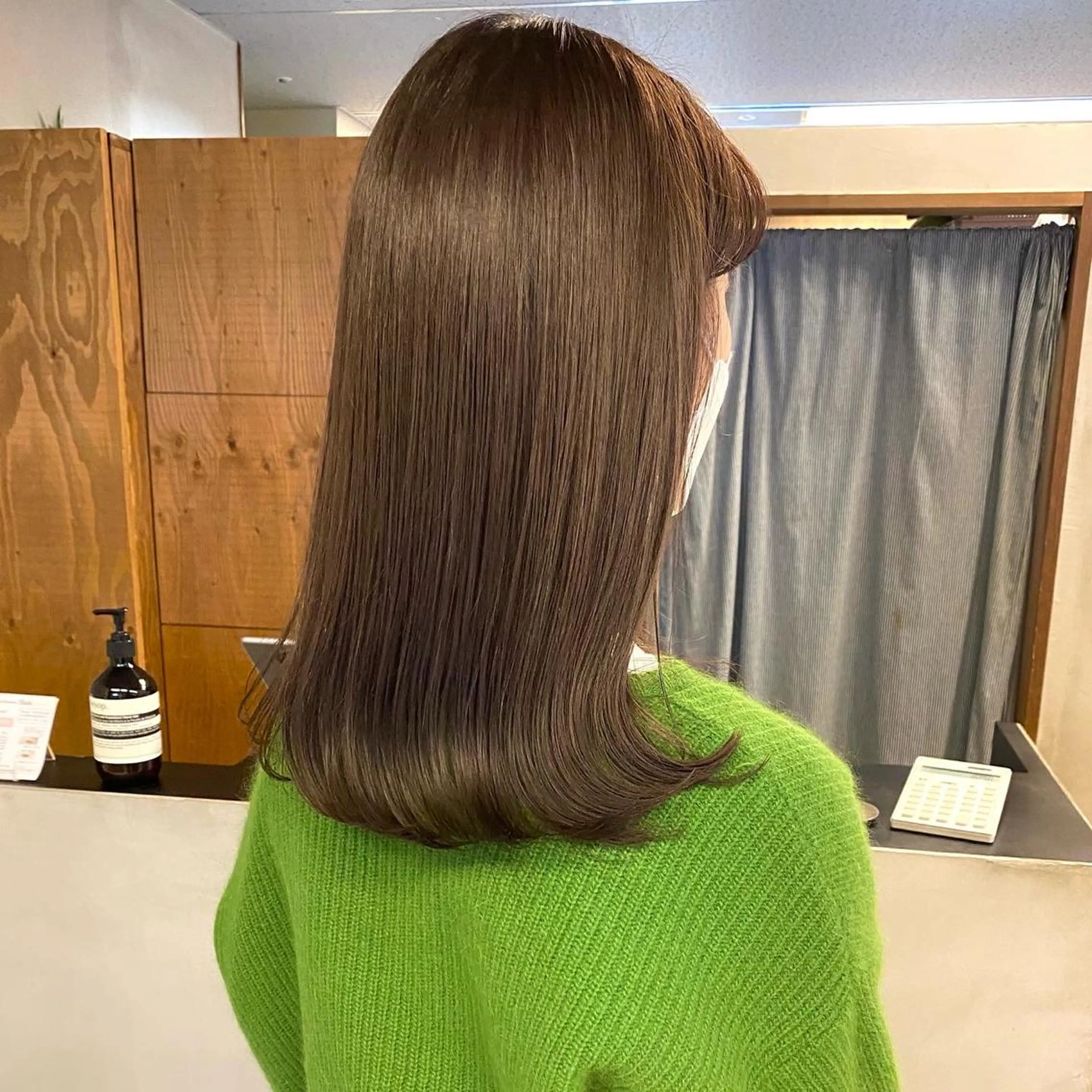 セミロング カラー パーマ ヘアアレンジ メンズ キッズ ネイル マツエク・マツパ ブラウン EMANON梅田店所属・前川 朋香のヘアスタイル
