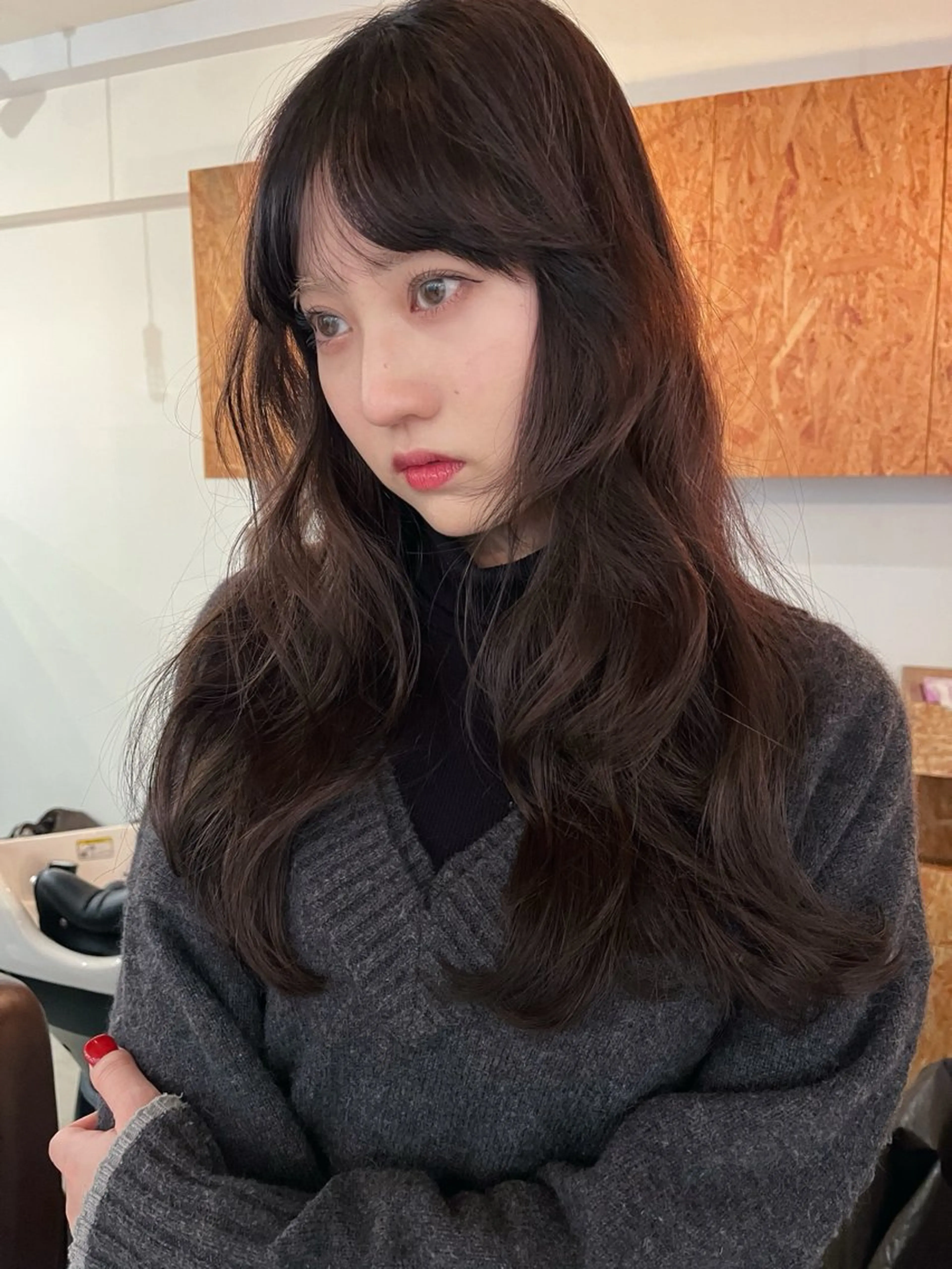 ロング カラー カット ヘアカラー 暖色/パーマ 🌼クニトウメイのヘアスタイル