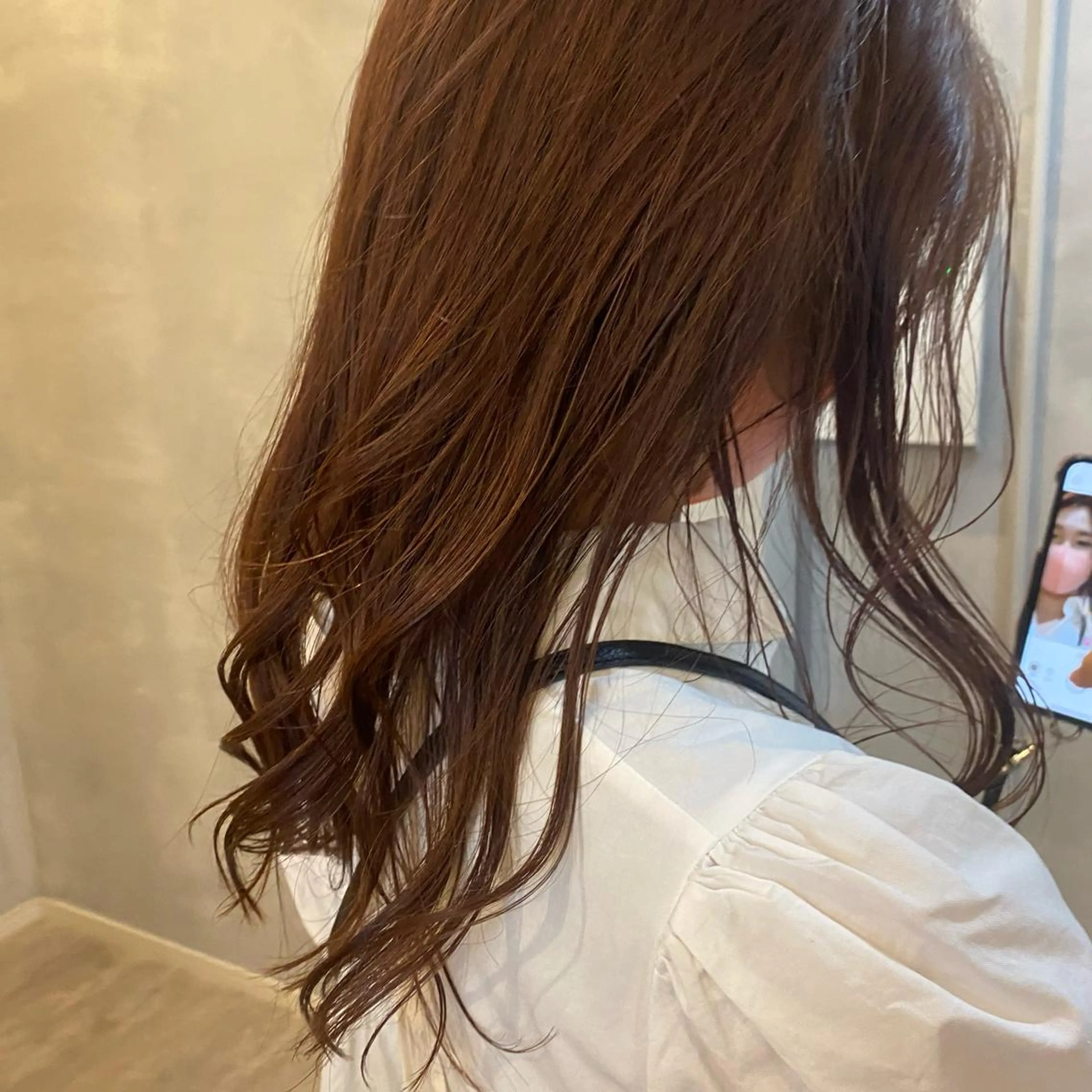 ロング ヘアカラー 大久保 優香のヘアスタイル