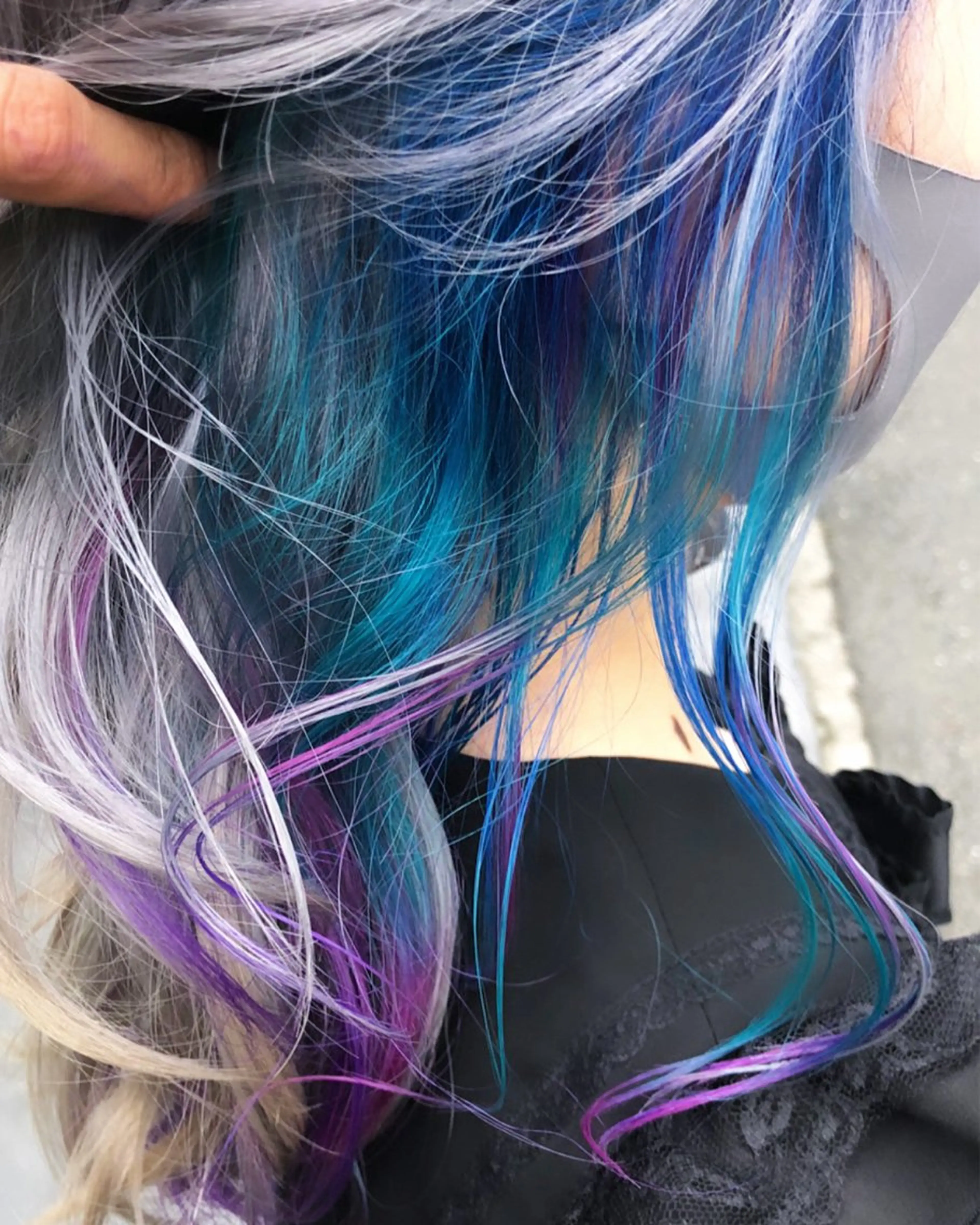 セミロング カラー ブリーチ ユニコーンカラー カット ヘアカラー トリートメント 原宿サロン代表 デザインカラー伊藤卓のヘアスタイル