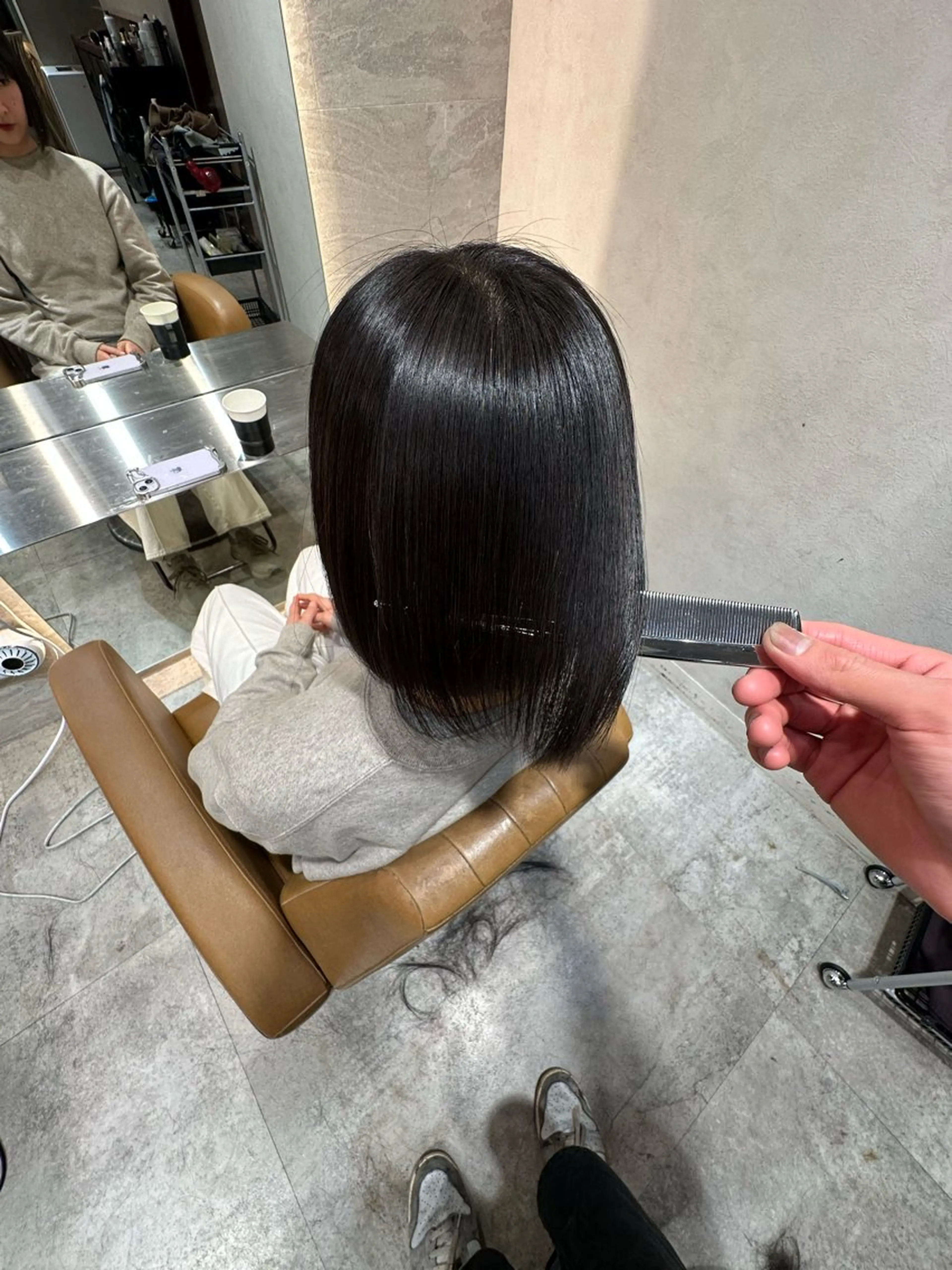 ミディアム カット 縮毛矯正 Lond rouge所属・💚銀座/ボブ /縮毛矯正/芦川💚のヘアスタイル