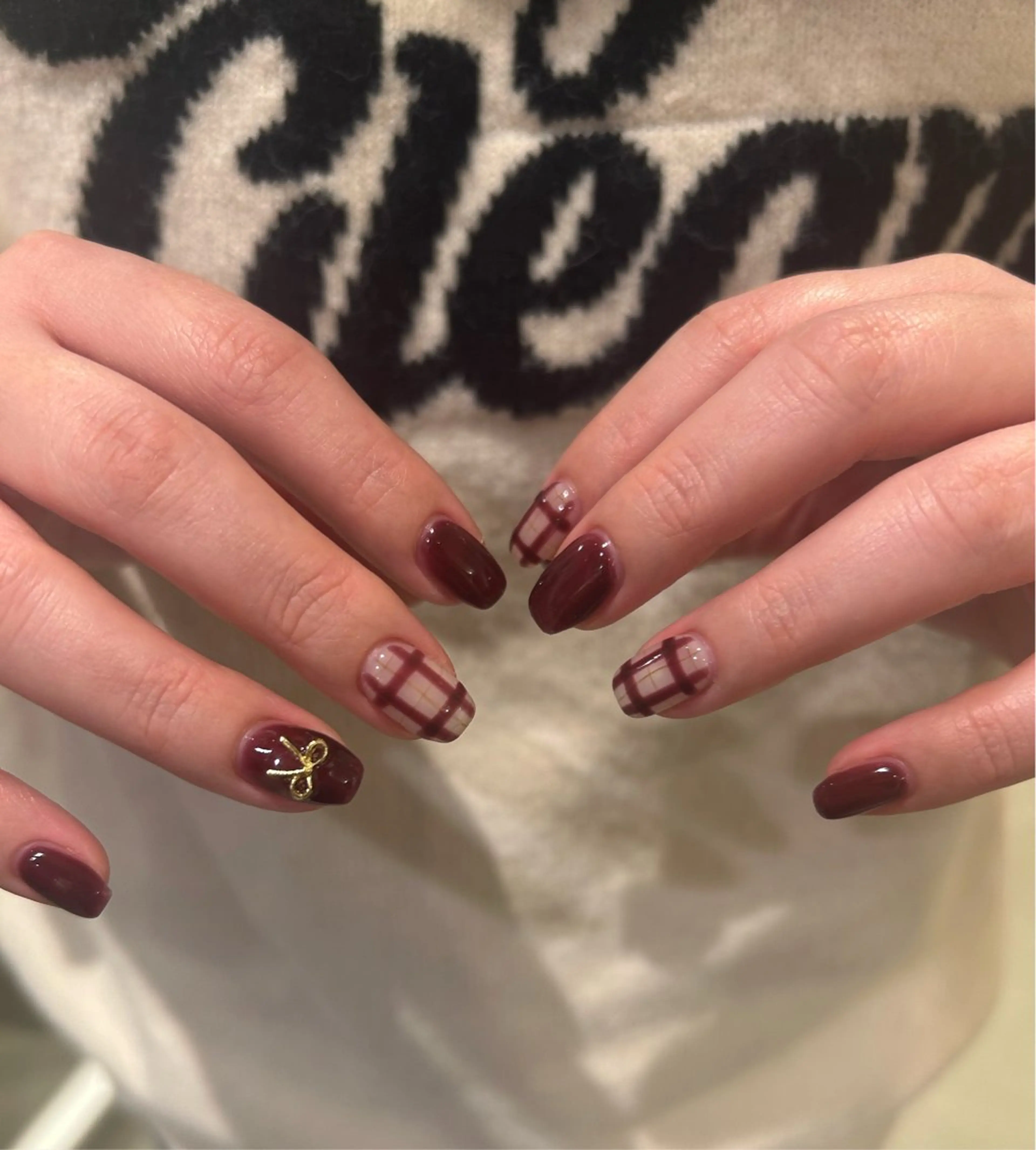 ネイル ボルドー tote. harunaのネイルデザイン
