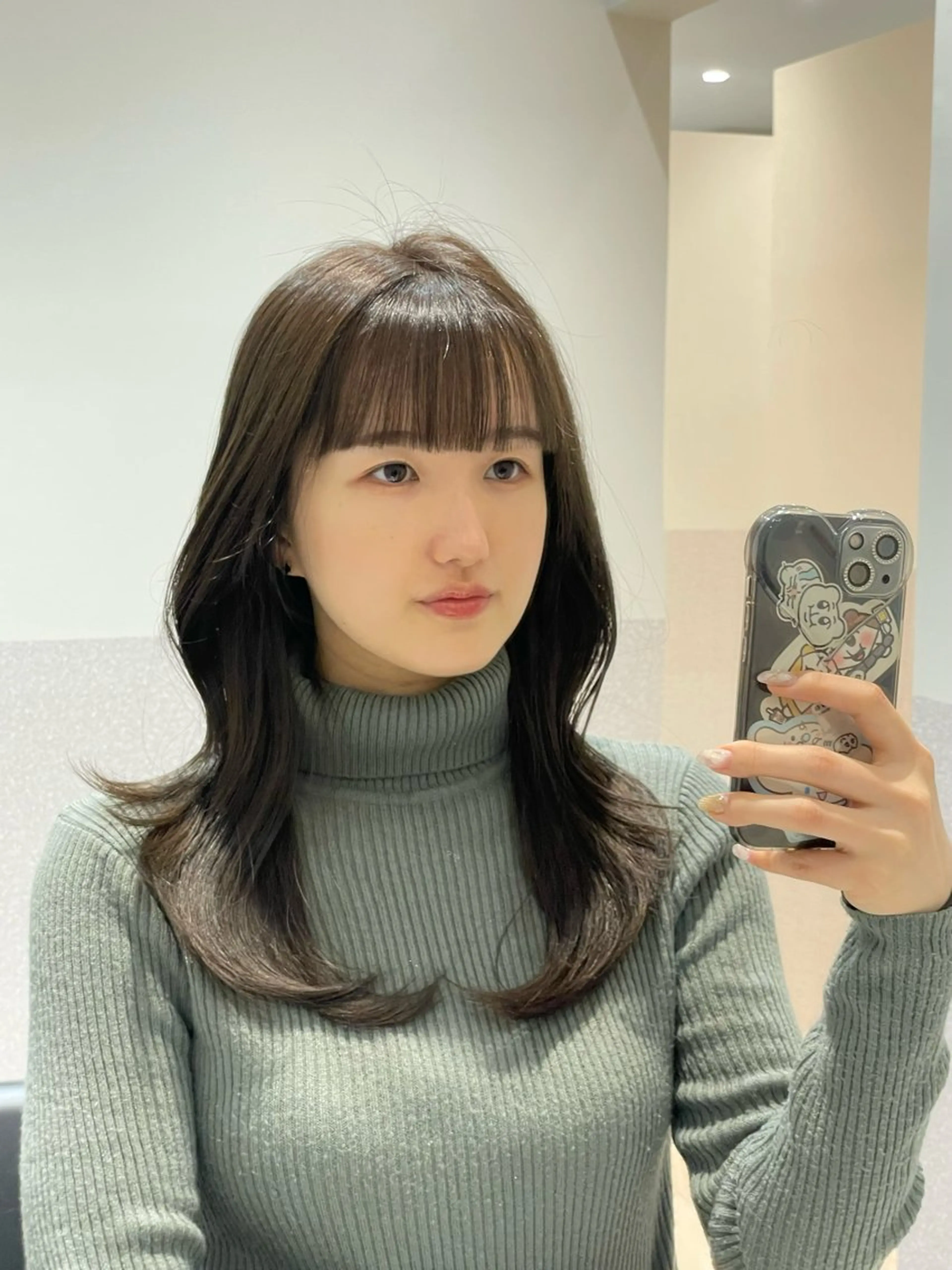 セミロング ハッシュカット 韓国風ヘア レイヤーカット カット ヘアカラー トリートメント ❤︎︎韓国ヘア❤︎︎ 𝑺𝒉𝒊𝒉𝒐のヘアスタイル