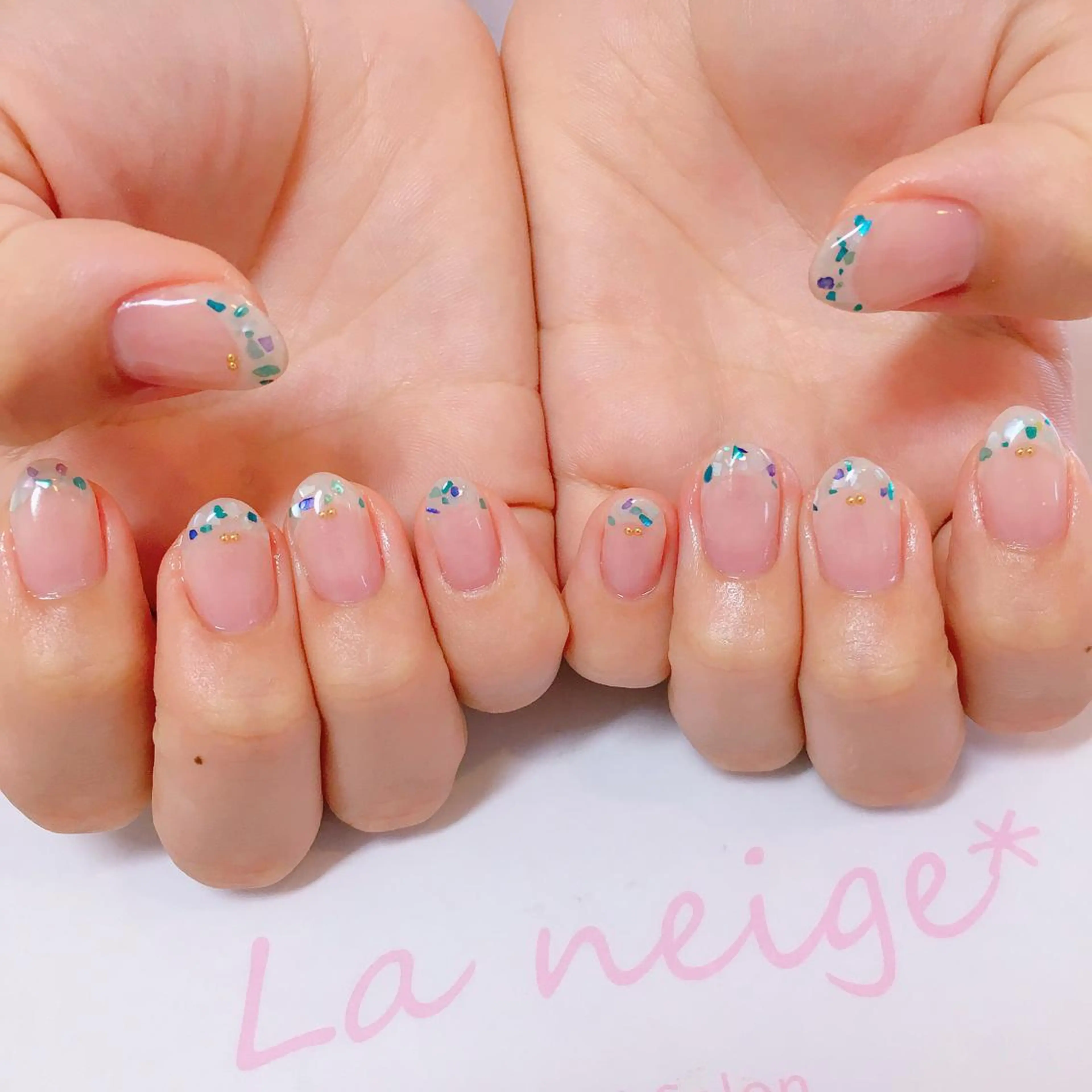 La neige* yuki 🥯🍑のネイルデザイン