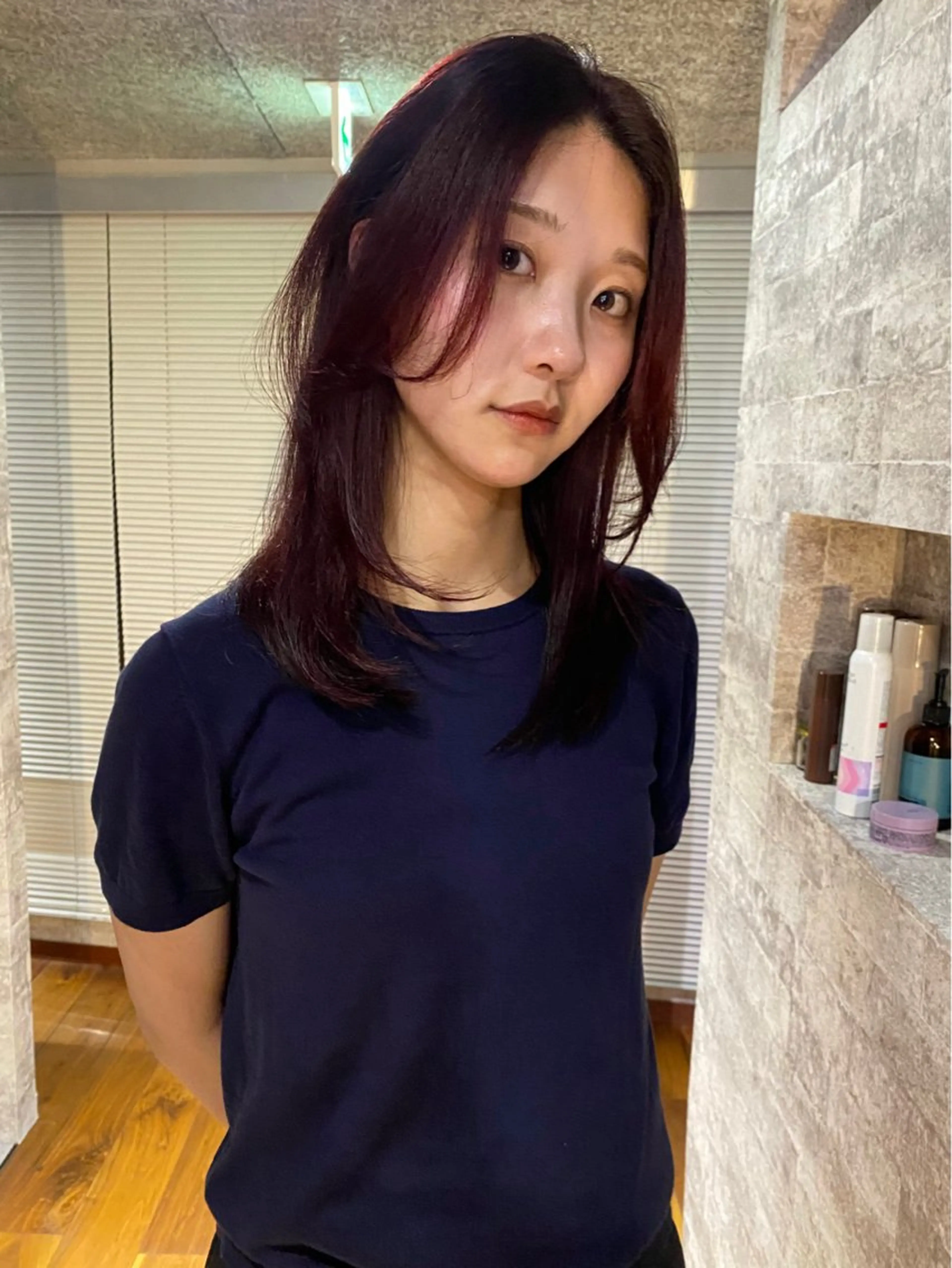 ミディアム カラー カット ヘアカラー 縮毛矯正 トリートメント mai / linoah˚✧のヘアスタイル