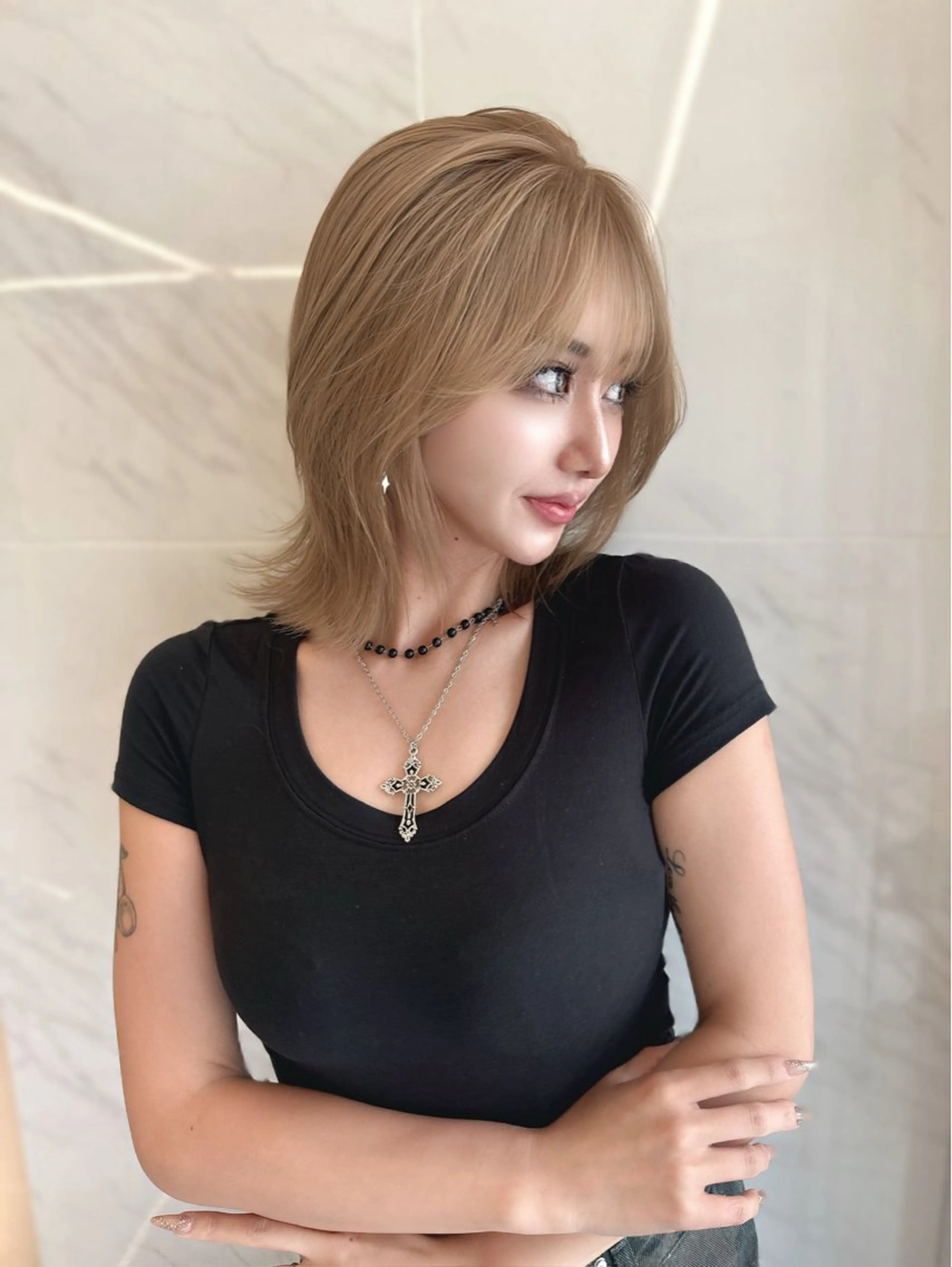 ショート カラー ヘアカラー ヘアセット kiti Sakae所属・栄美容師/kiti /ボブ/ケントのヘアスタイル