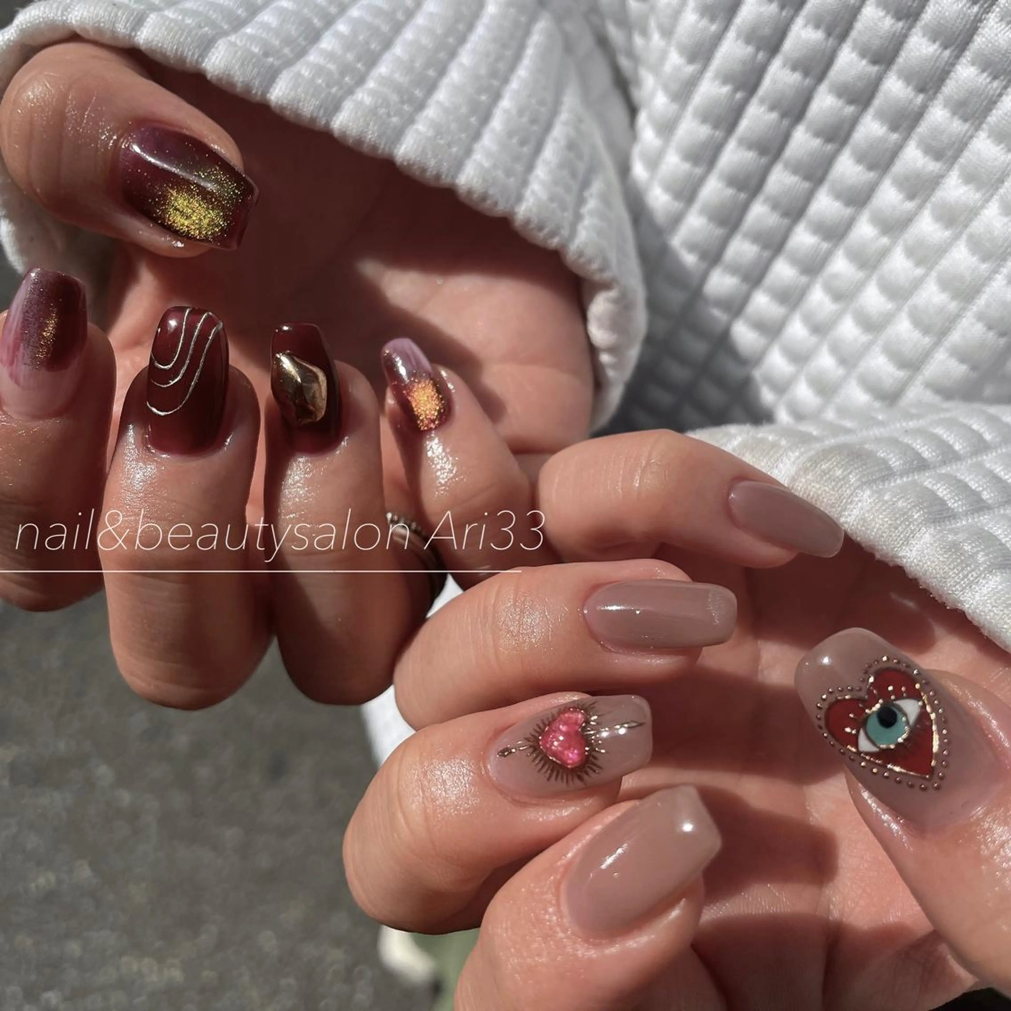 ネイル ニュアンスネイル ハンドネイル プライベートサロン Ari33nailのネイルデザイン