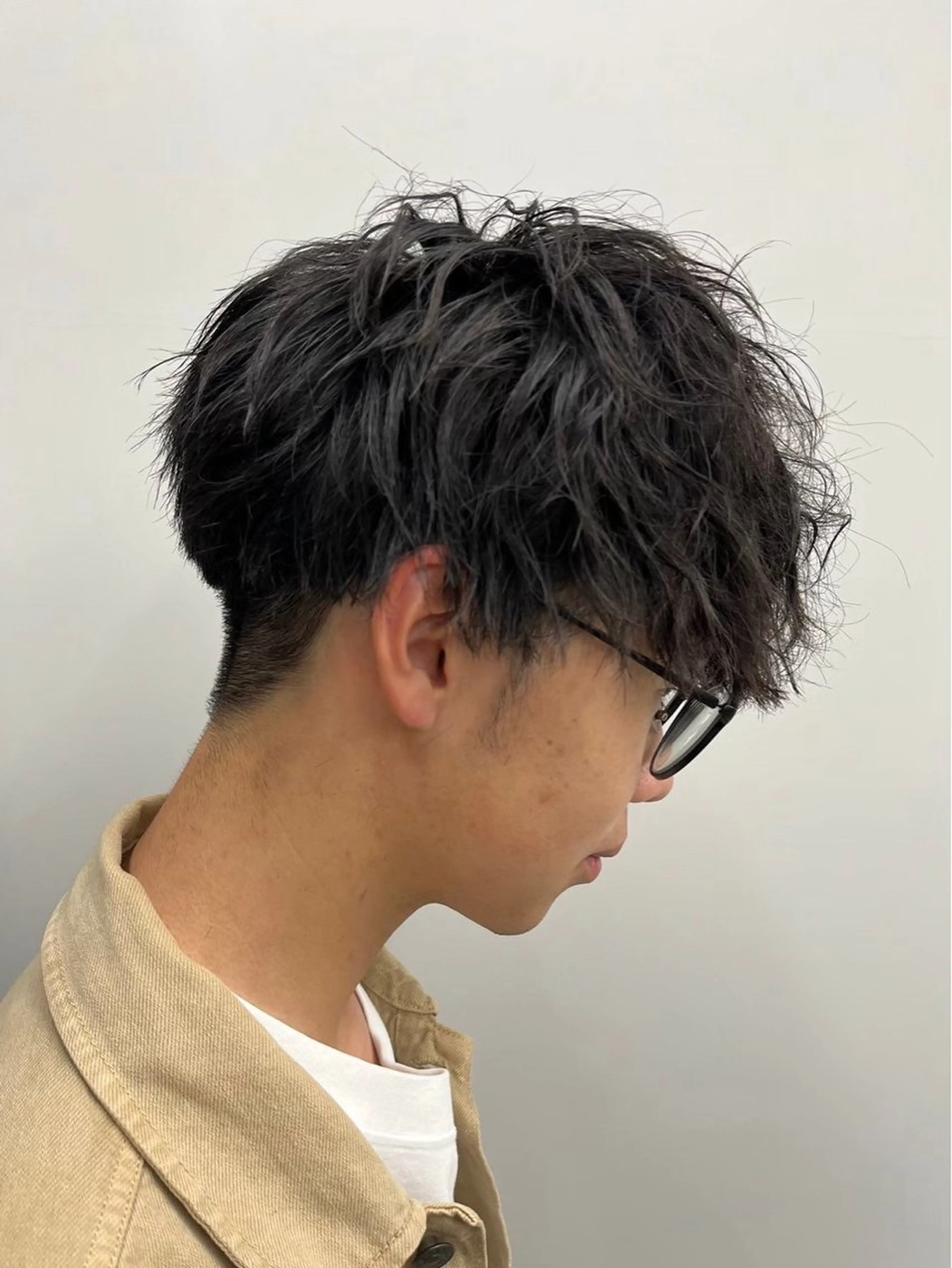 ショート パーマ メンズ カット パーマ ニュアンスパーマ/ ウルフ/ときなのヘアスタイル