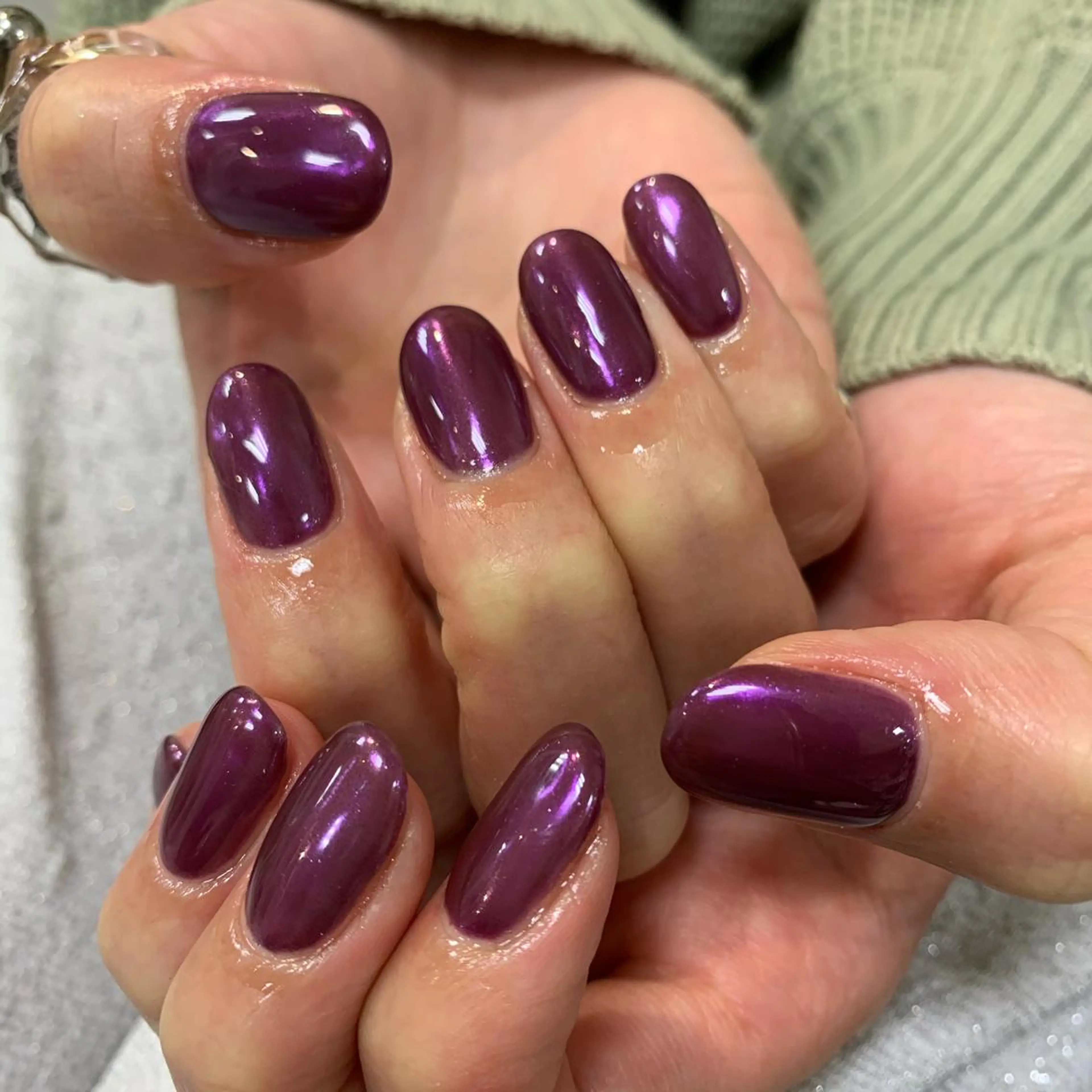 ネイル ワンカラーネイル パープル C. 👑itoのマツエク・マツパデザイン