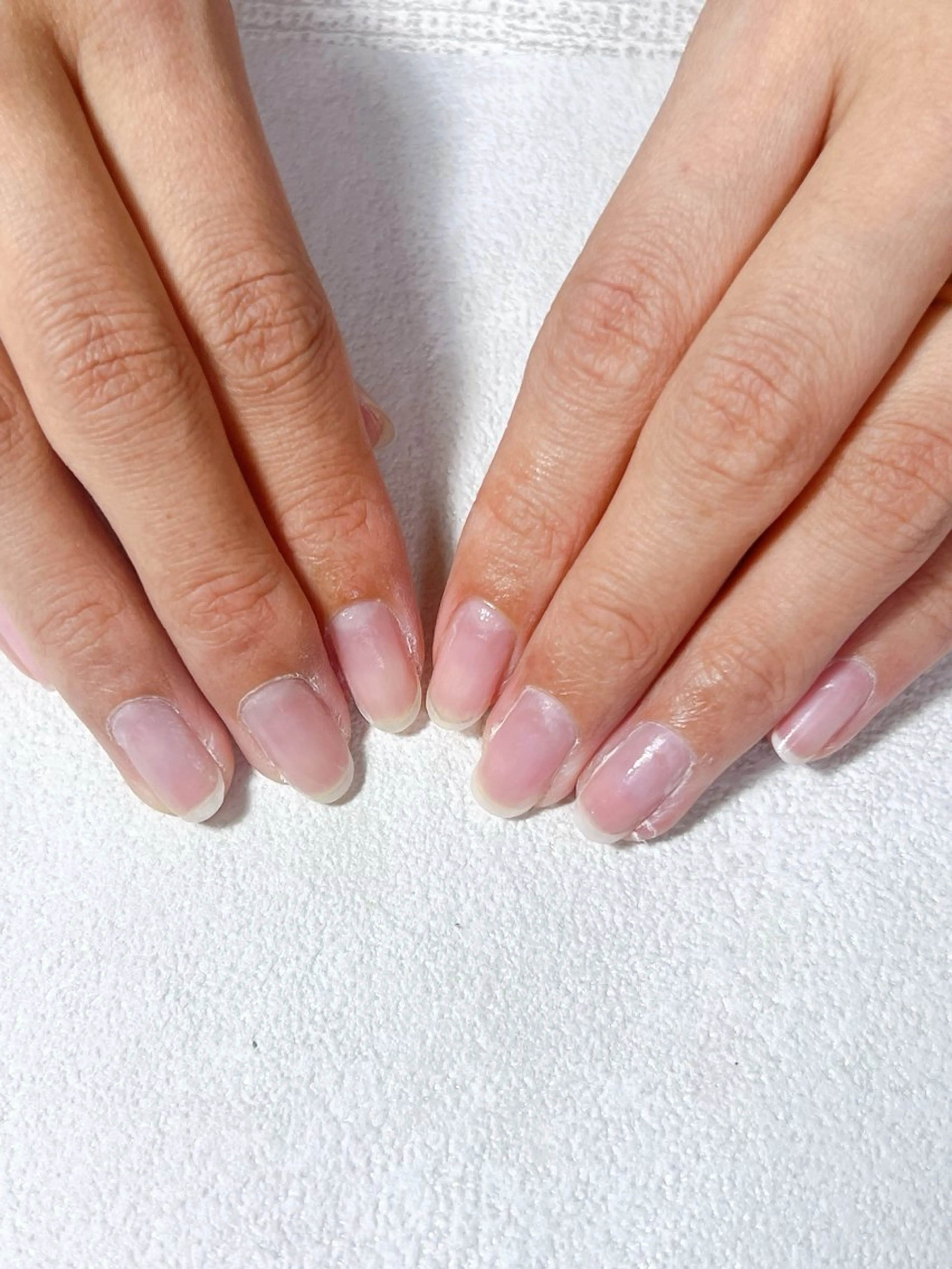 ネイル オーロラネイル フットネイル フレンチネイル ジェルネイル ハート オフのみ(ネイル) Mogu nail 二子玉川のネイルデザイン