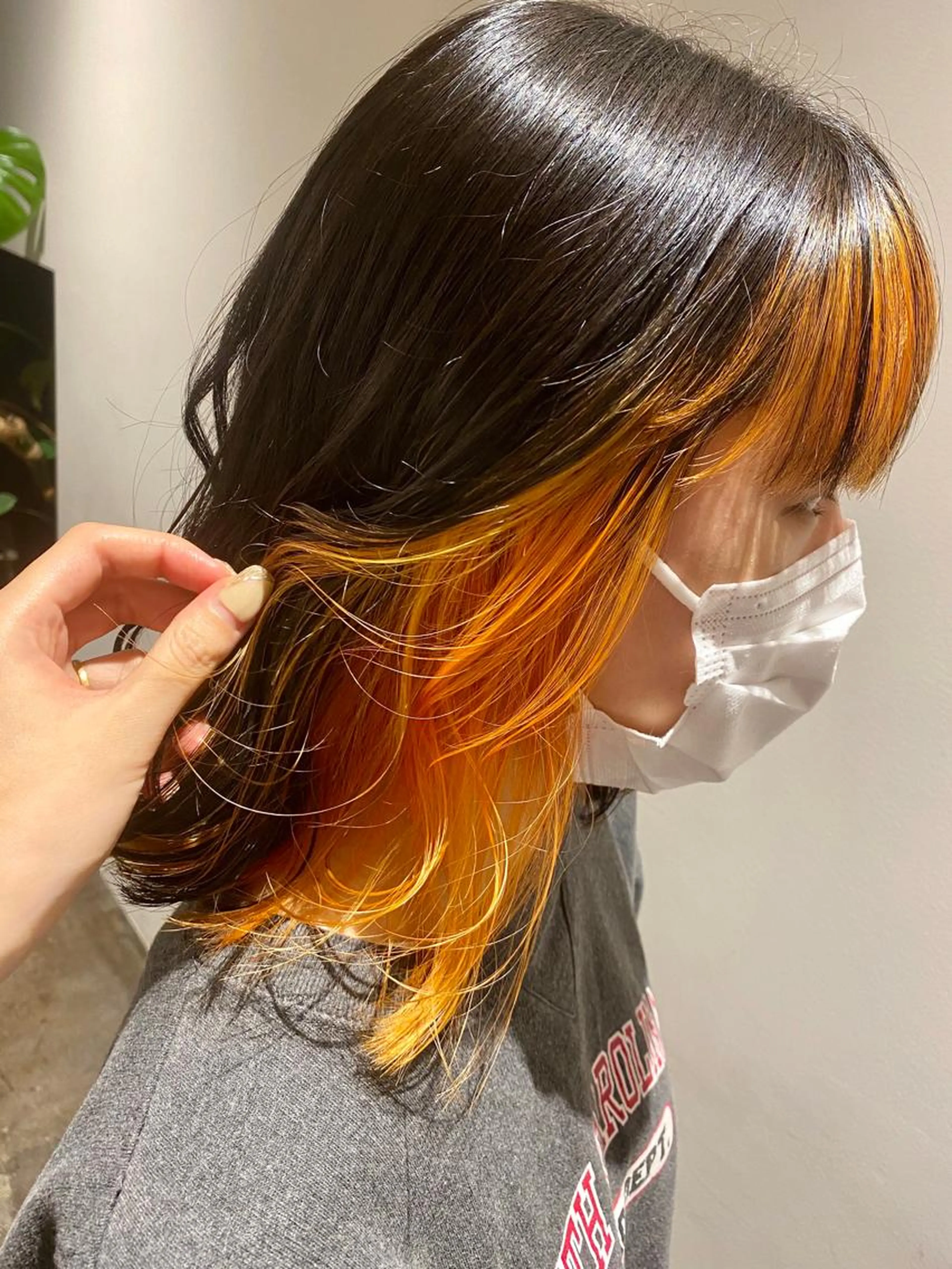 インナーカラー＋全体カラー🌈の写真