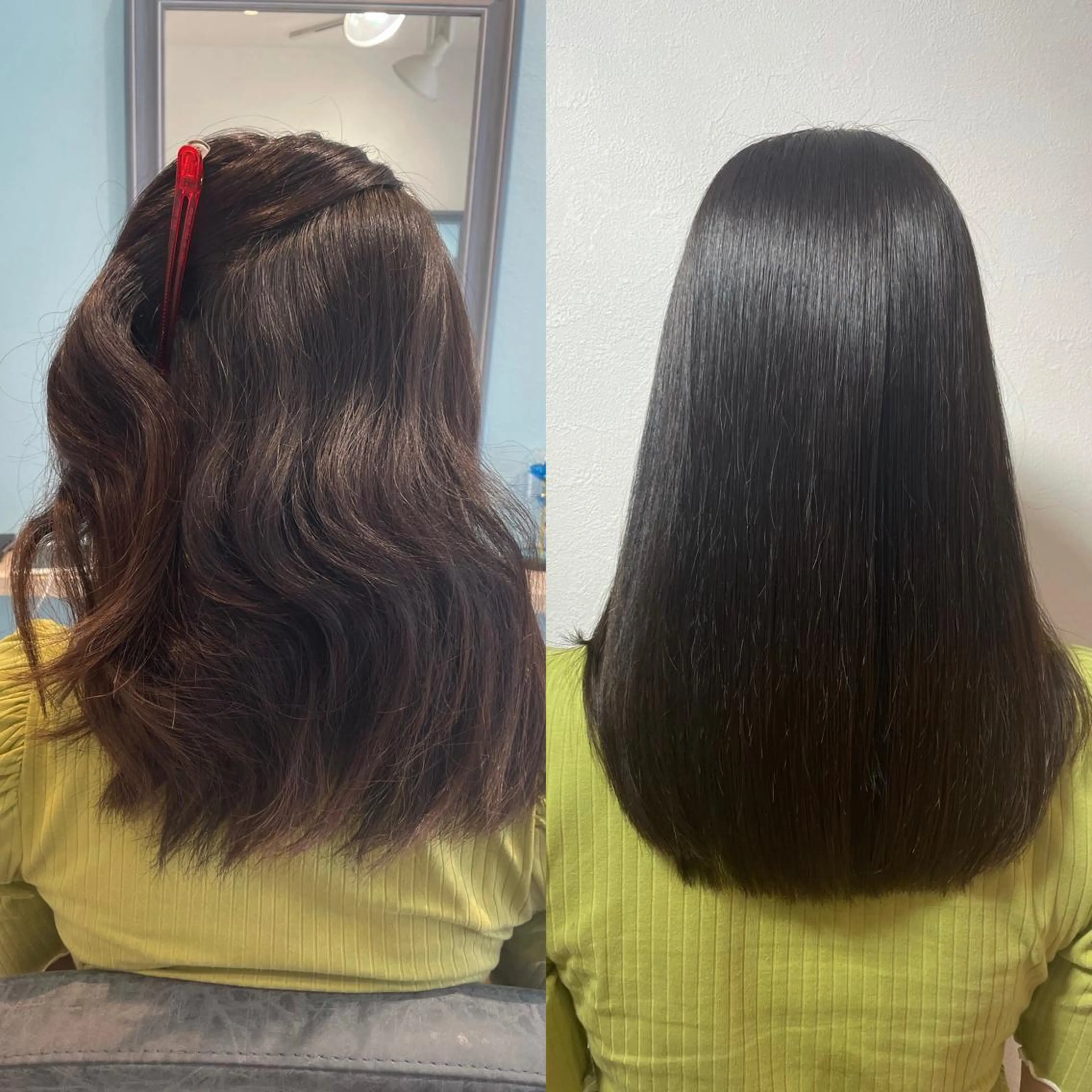 セミロング 酸性ストレート 縮毛矯正 トリートメント Lia所属・縮毛矯正の達人 ☆　松本のヘアスタイル