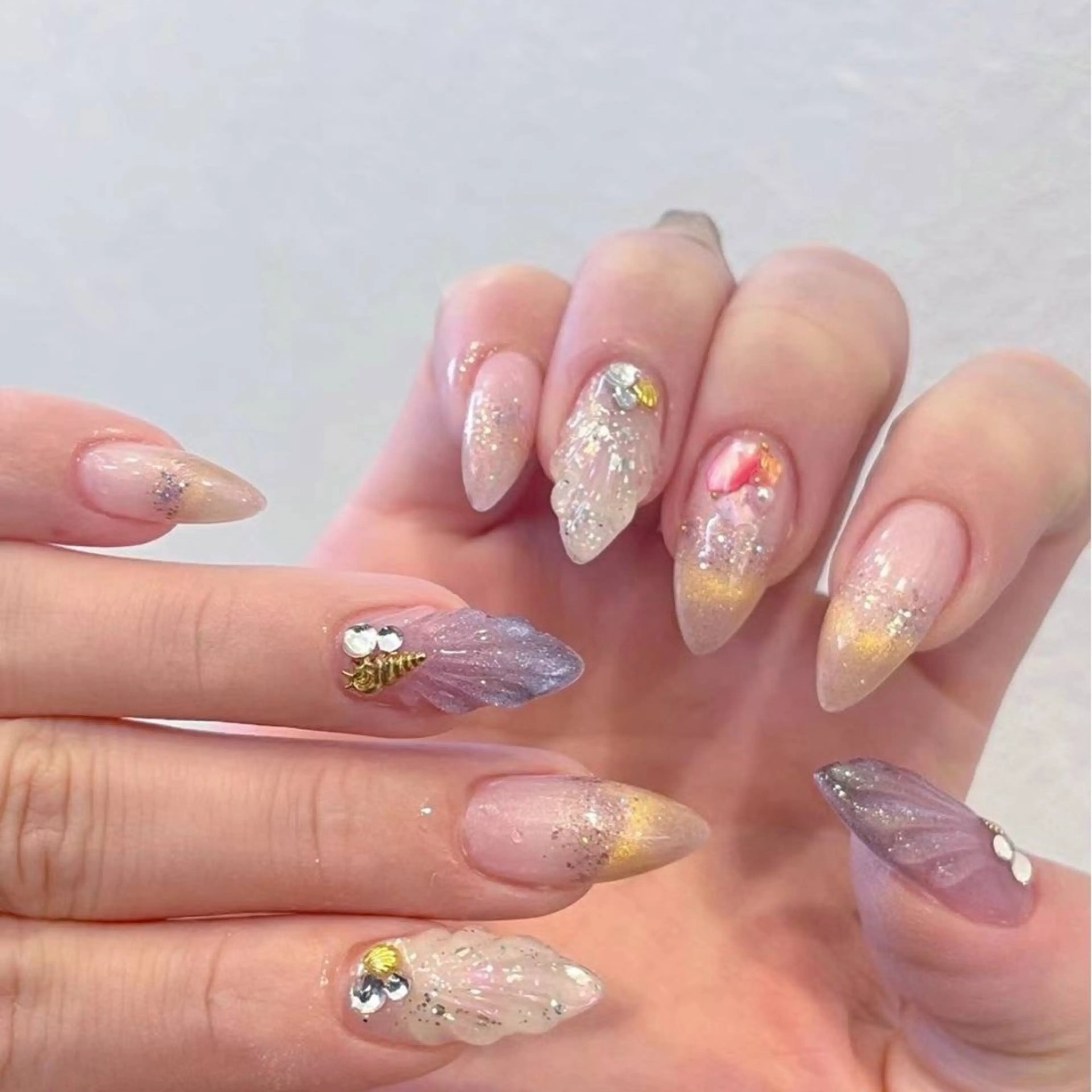 ネイル アートネイル フットネイル ジェルネイル ハート マグネットネイル Babarla Nailのネイルデザイン