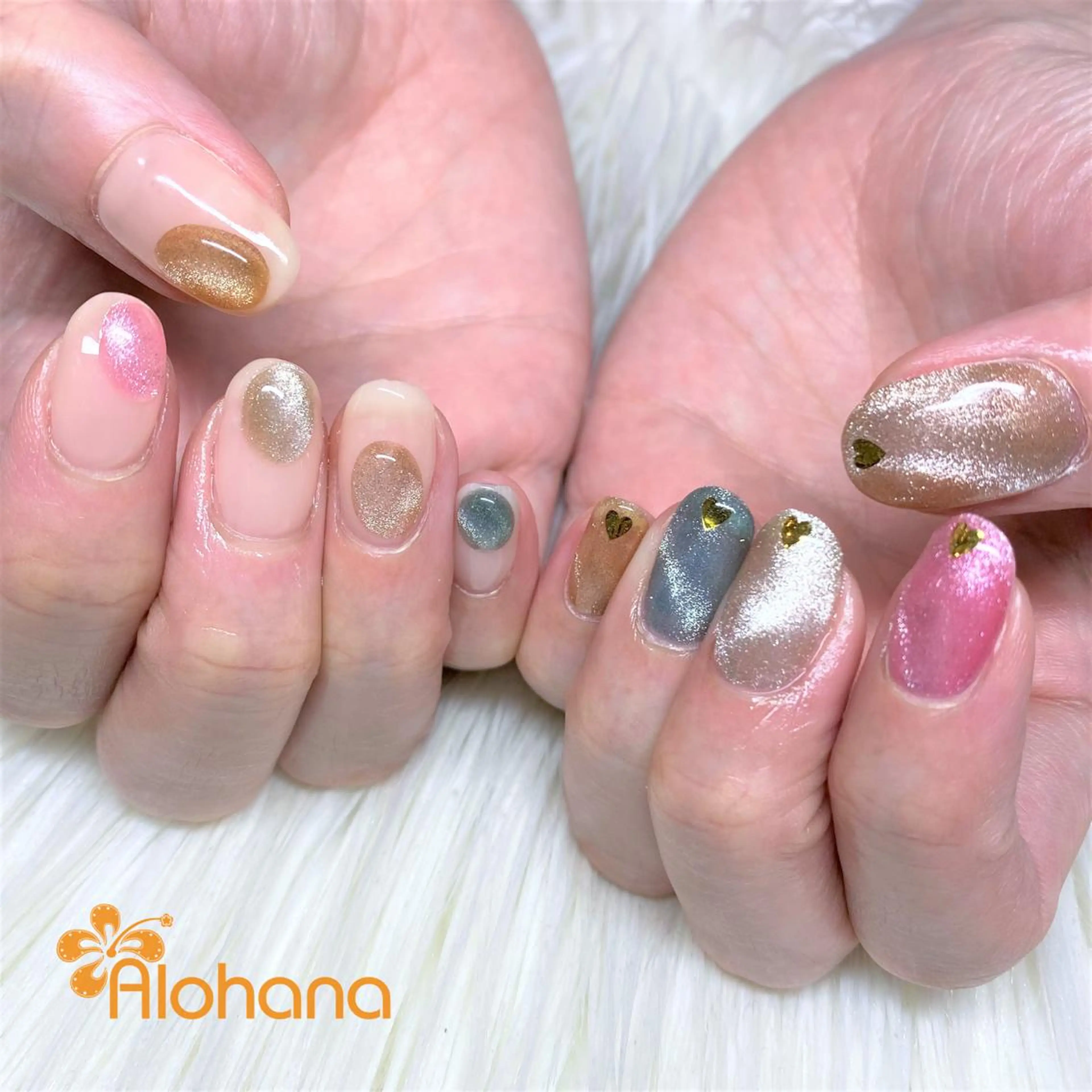 ネイル マグネットネイル ハンドネイル Alohana所属・Alohana Minaのネイルデザイン