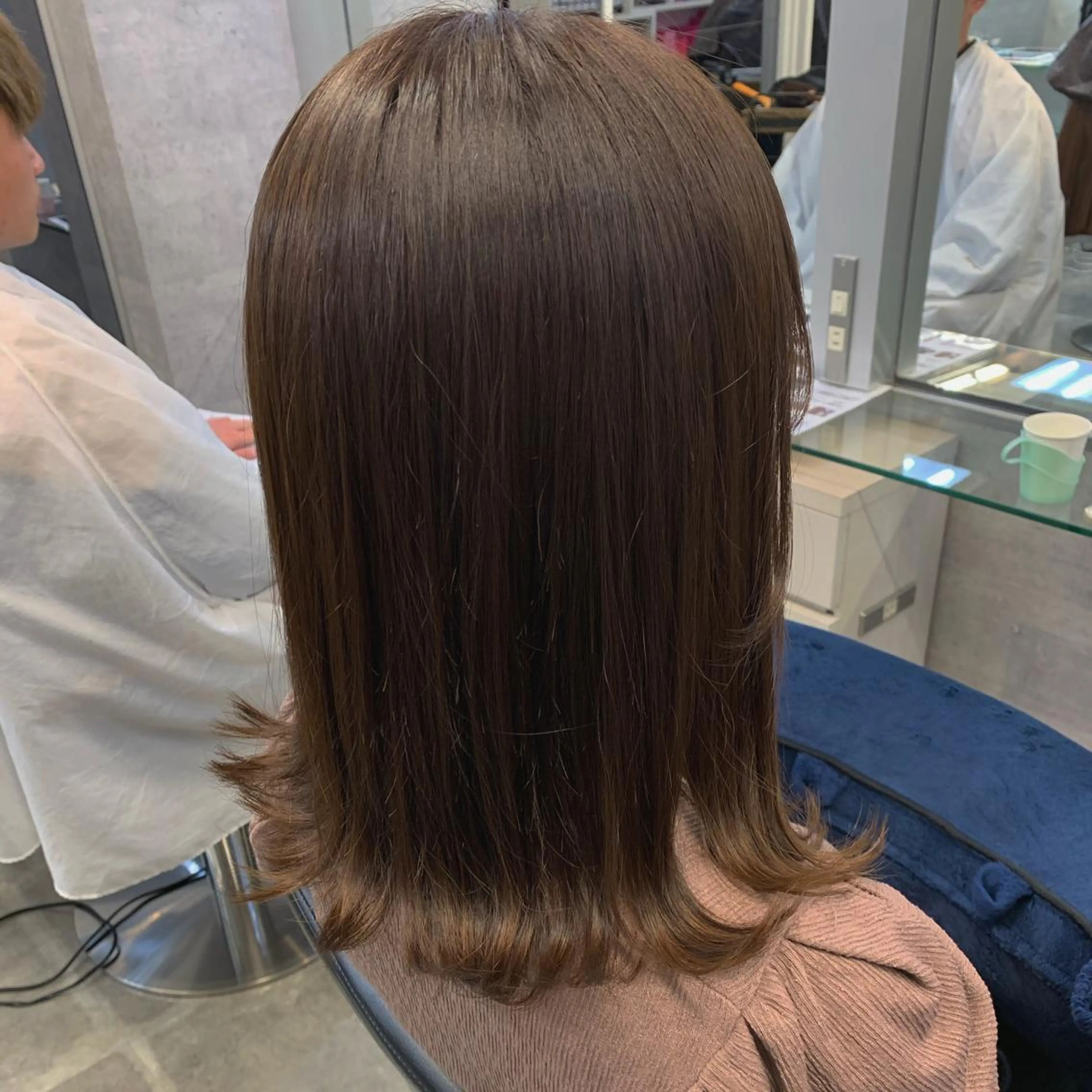 ミディアム カラー ブラウンカラー ナチュラルブラウン Chara Chalone所属・今野 美栄のヘアスタイル