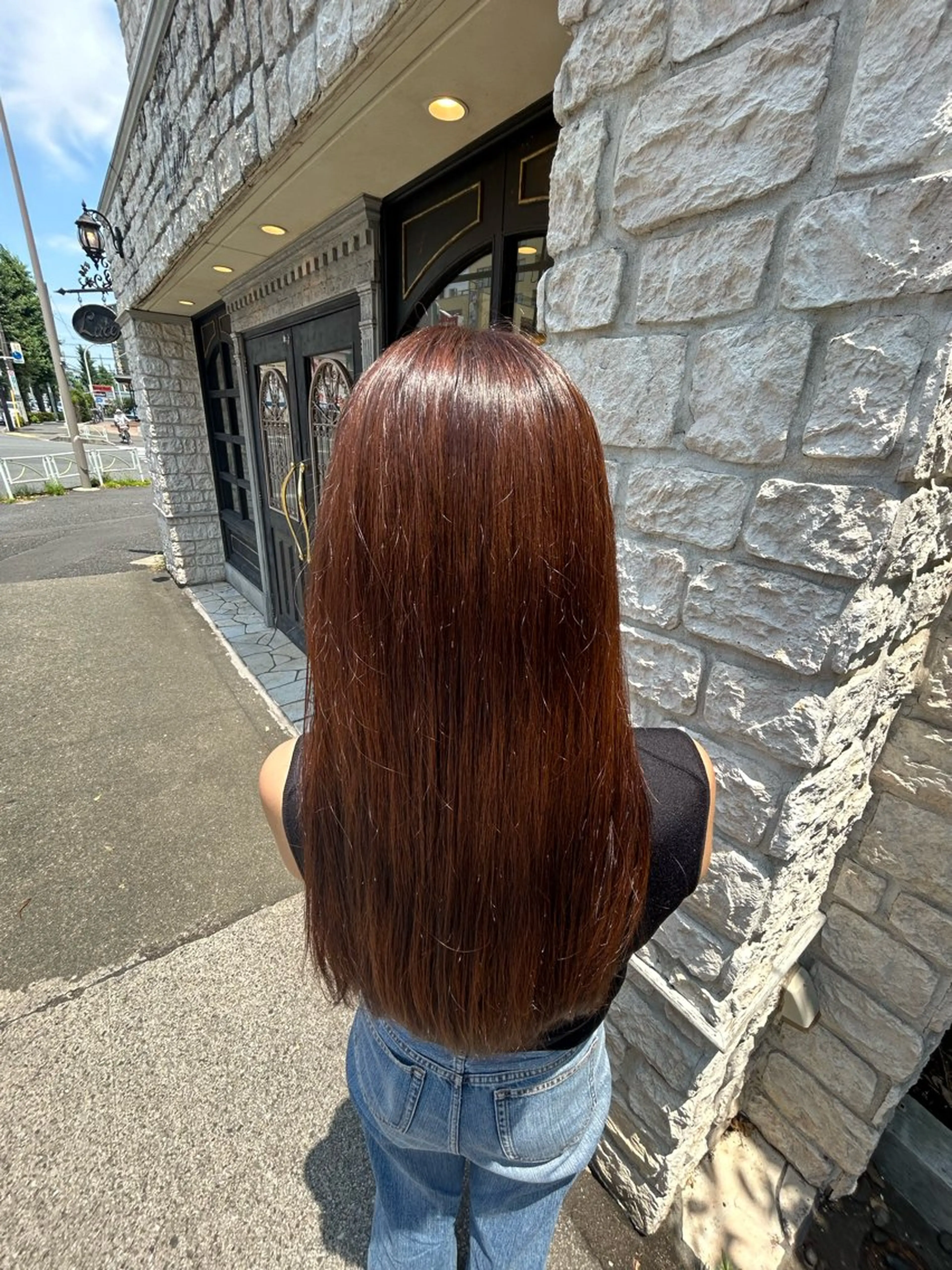 ロング Mei /オリーブ カラー/アレンジのヘアスタイル