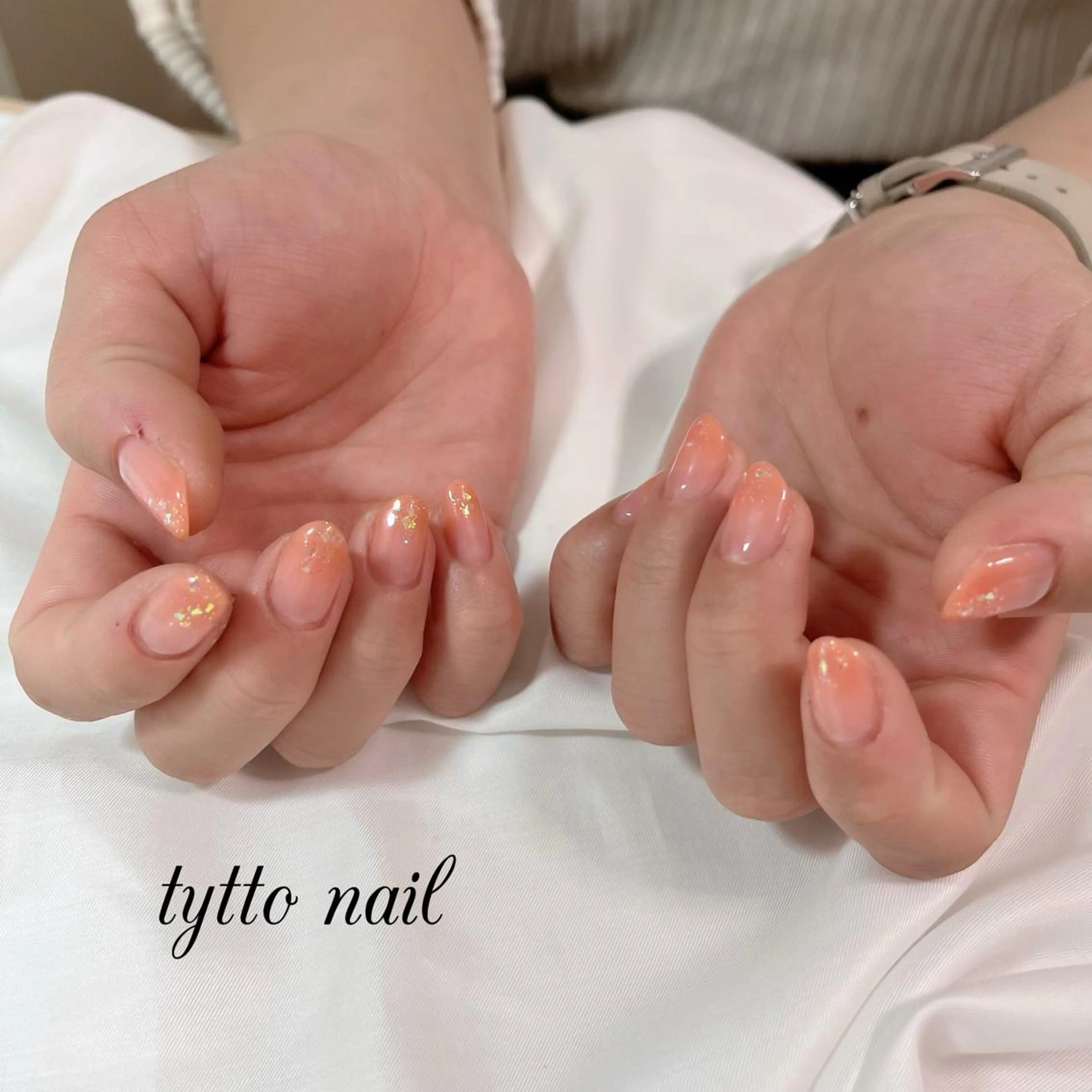 ネイル オーロラネイル グラデーション ホログラムネイル 氷ネイル・うるうるネイル オフィスネイル ハンドネイル tytto nail ❤︎‪‪eri‪‪のネイルデザイン