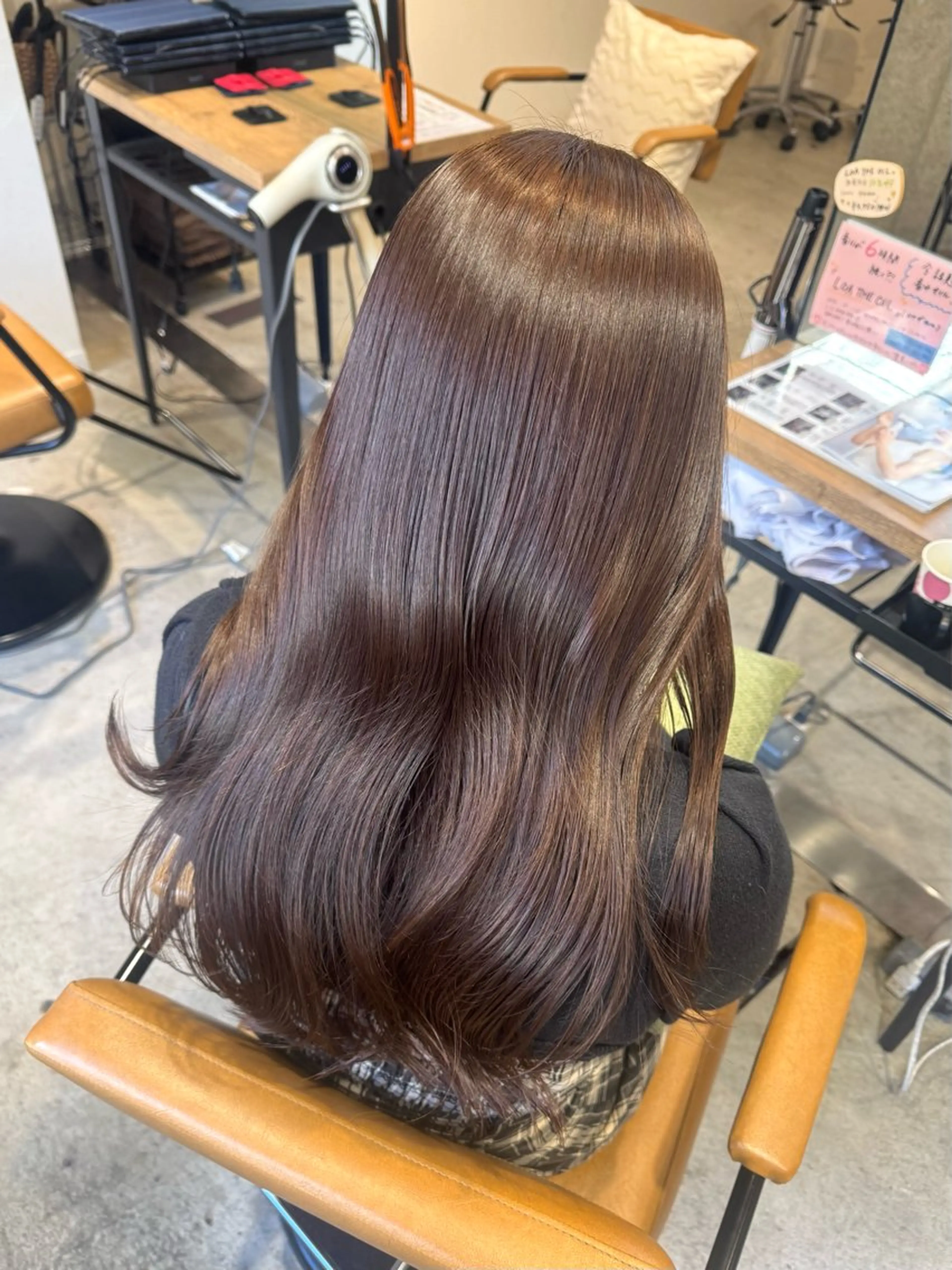 ロング カラー ヘアカラー トリートメント ヘッドスパ 顔まわり/艶カラー/ 🤎himari🤎のヘアスタイル