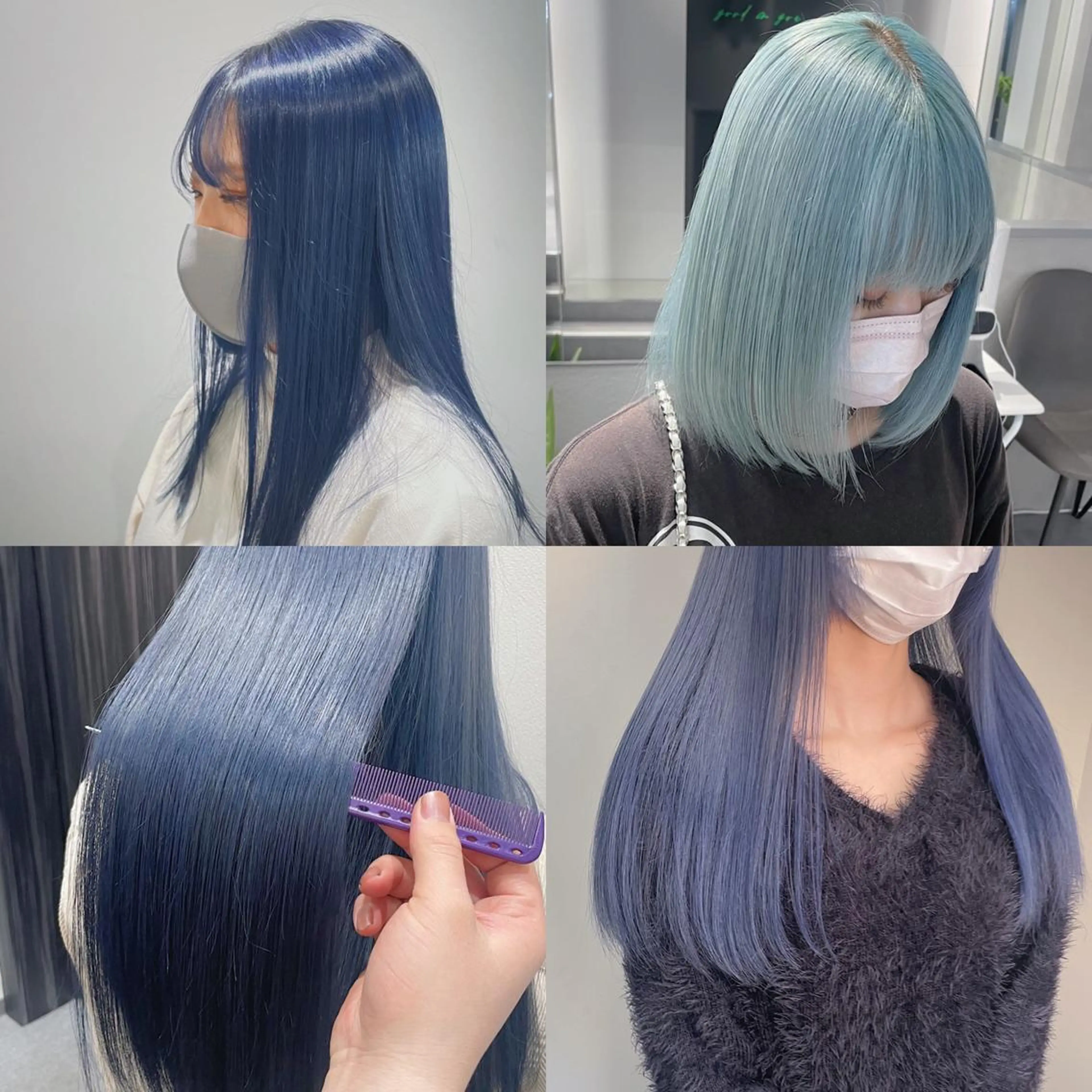 ロング カラー アッシュ バレイヤージュ ベージュカラー 黒髪 ブリーチ ikuma/ ミルクティーのヘアスタイル