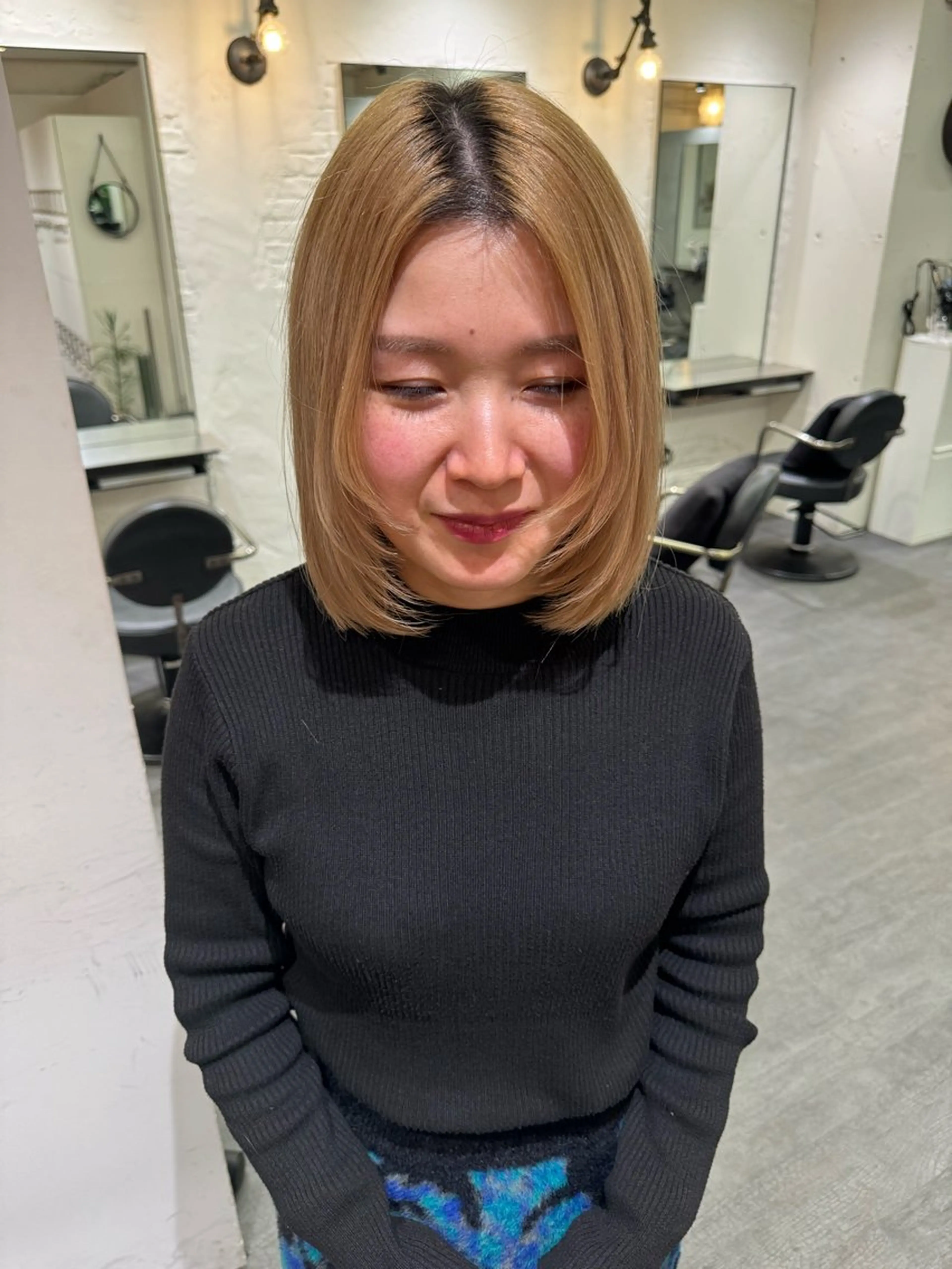 ミディアム 赤み無し柔らかカラー 【梅田】madokaのヘアスタイル