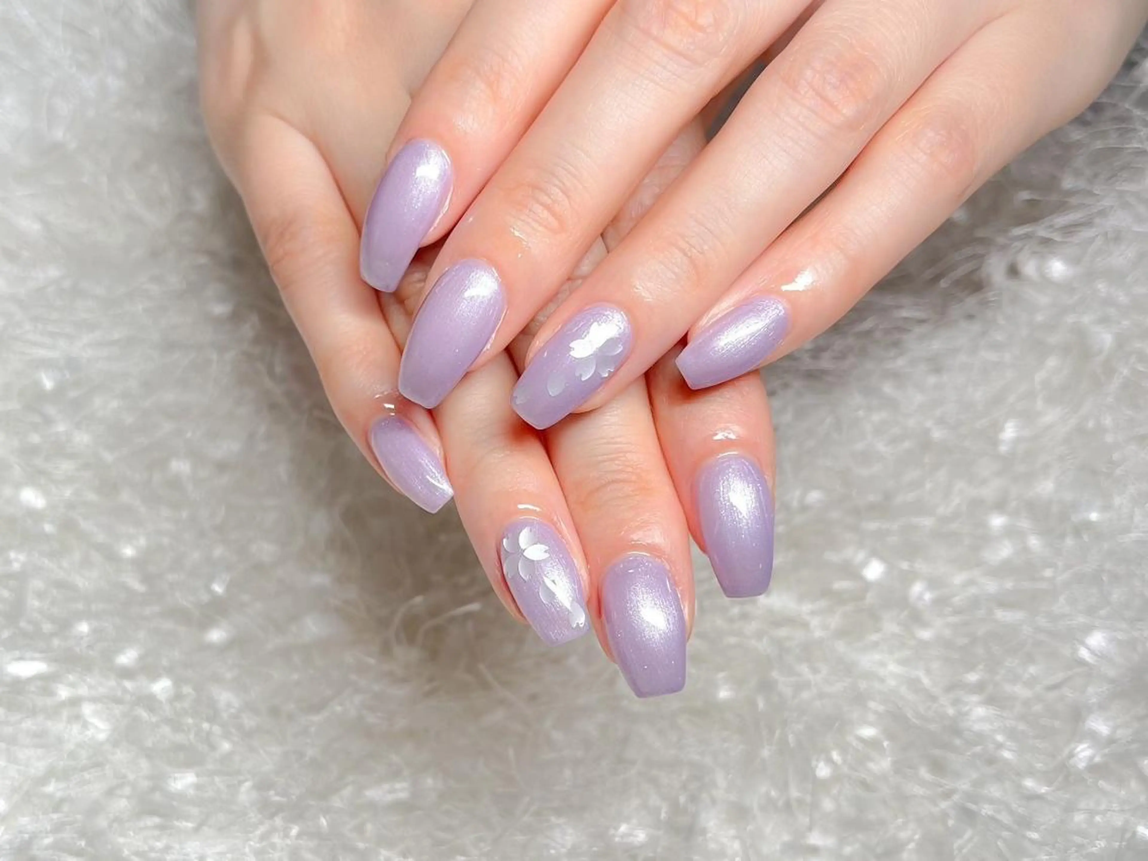 ネイル 桜ネイル 長さ出し フレンチネイル ジェルネイル グラデーション ハンドネイル Nail&eye Belire 新宿のネイルデザイン