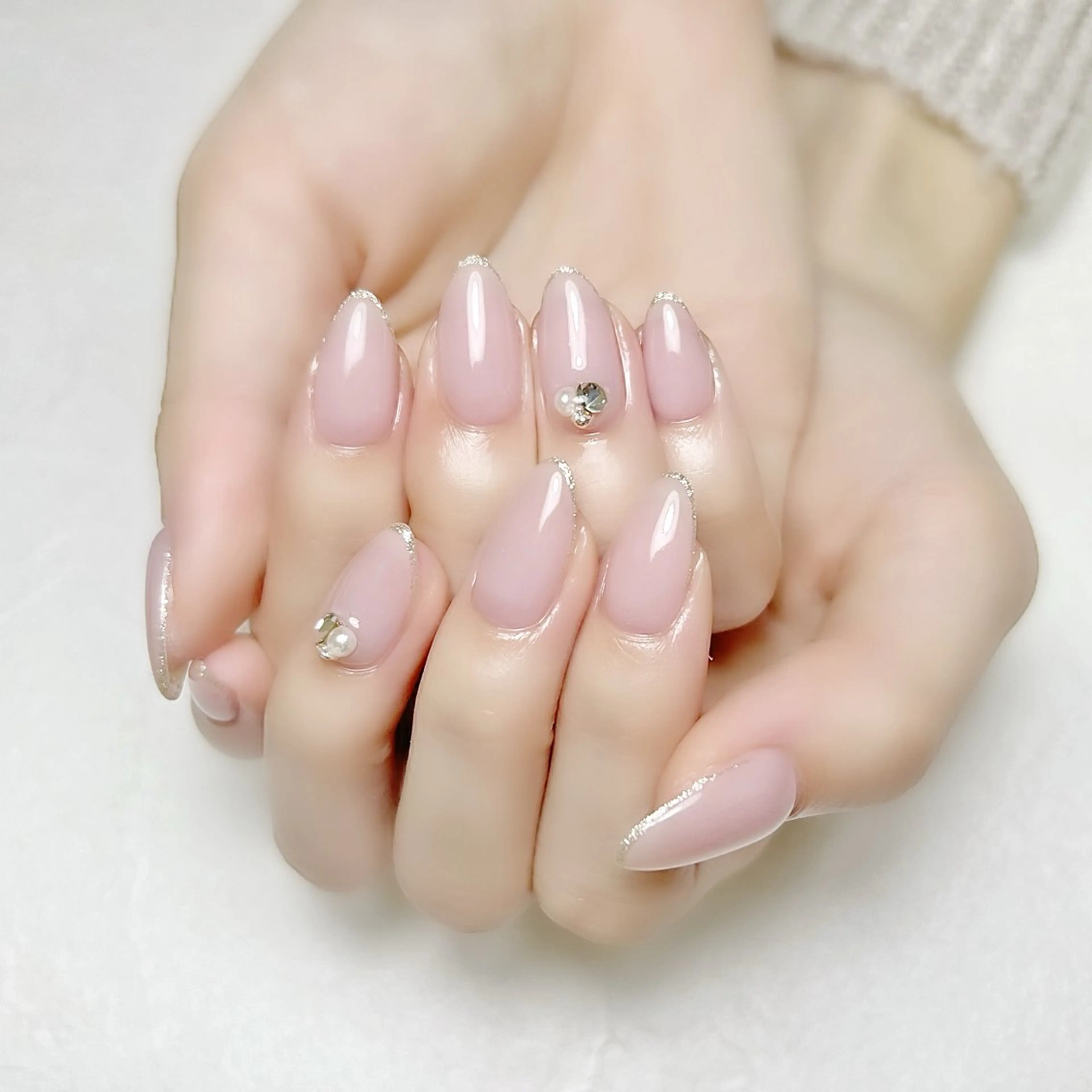 ネイル ラメ(グリッター) オフィスネイル ワンカラーネイル rouse nail RISATOのネイルデザイン