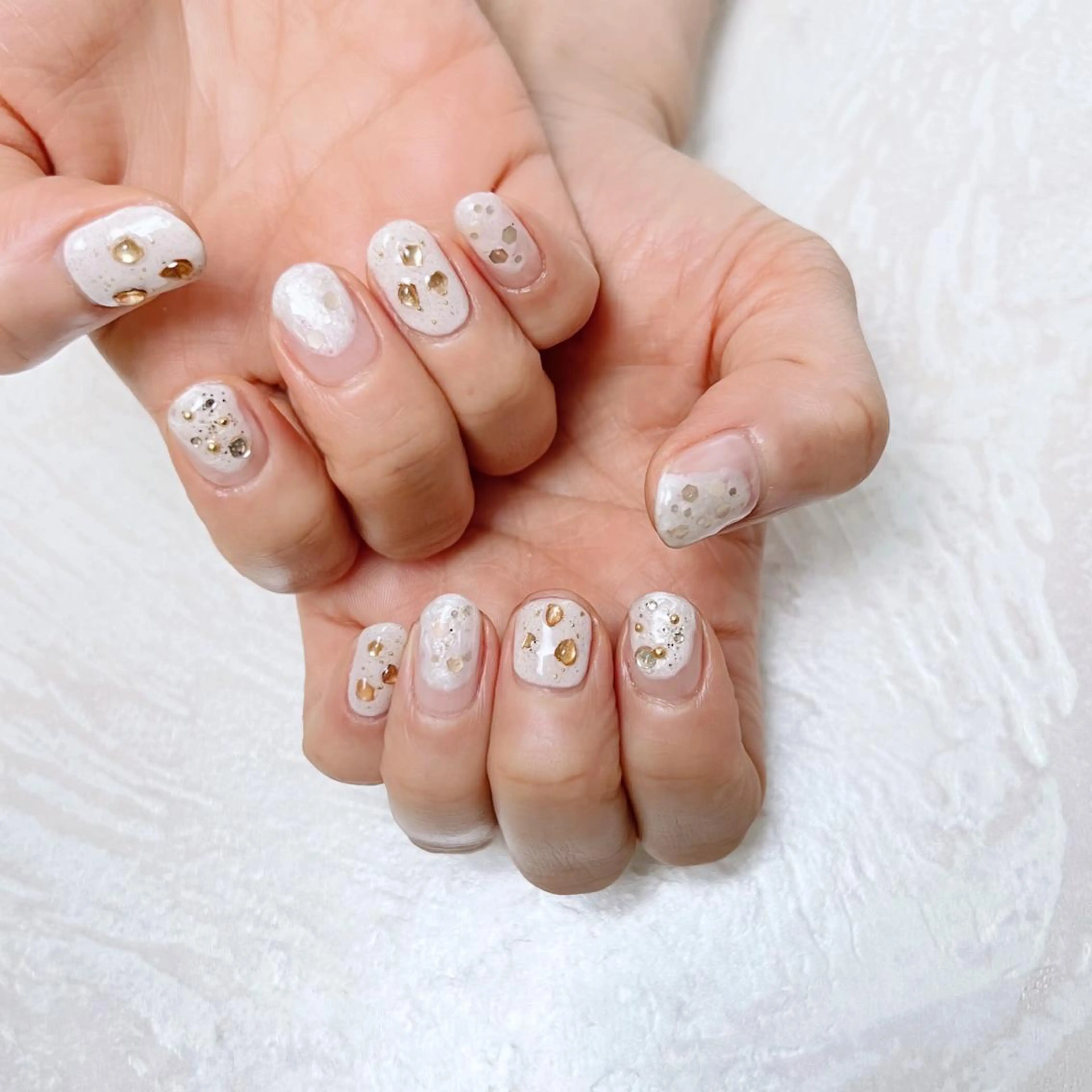 ネイル ニュアンスネイル ショートネイル gemickle nailのネイルデザイン